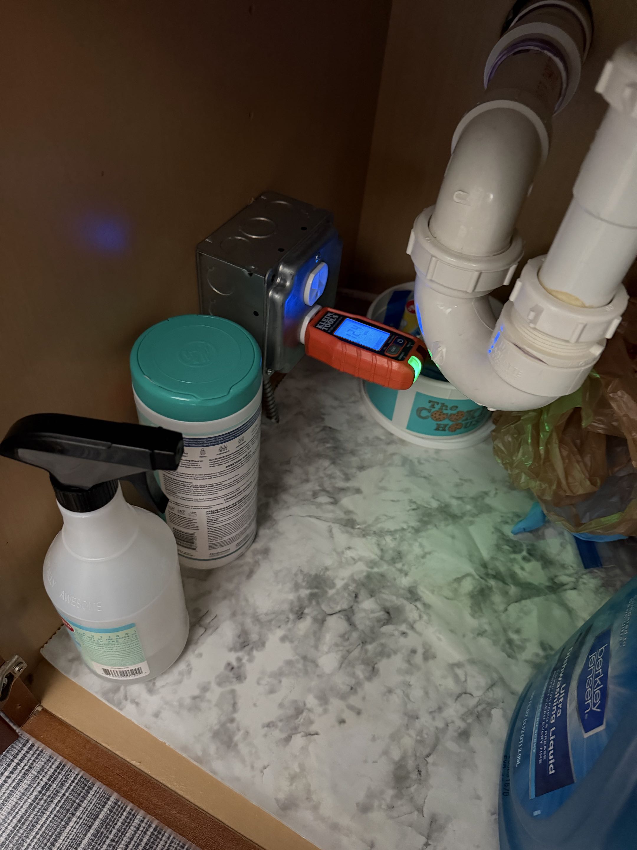 Carlos called us out to replace a couple of light fixtures and add a disposal outlet. Carlos called us out to replace a couple of light fixtures and add a disposal outlet.