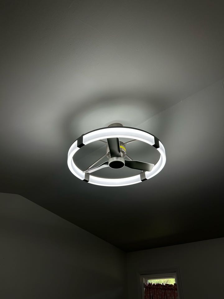 We recently had the opportunity to help a homeowner in Clayton upgrade their space with the installation of two new ceiling fans, replacing outdated light fixtures. At Royal Electric Services, we take pride in not only improving the look of a home but also ensuring everything is installed safely and correctly. Before installation, we verified that each location had the proper ceiling fan-rated electrical box to support the new fixtures. All wiring connections were carefully secured and tested. The end result gave the home a fresh, modern feel along with improved comfort and airflow. The customer was extremely pleased with the transformation and the quality of work provided by Royal Electric Services.