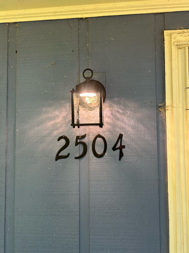 Customer called Royal Electric Services out to their home in the Garner, NC area. To replace a broken exterior coach light. The customer had already provided the new fixture. I removed the damaged light, inspected the existing wiring and electrical box to make sure everything was in good condition, and verified all connections were safe and secure. I then installed the new coach light, made all proper electrical connections, and applied silicone around the fixture to help protect against moisture and weather exposure. After installation, I tested the light to confirm it was operating properly and cleaned up the work area before leaving. Customer was extremely satisfied with the results. 