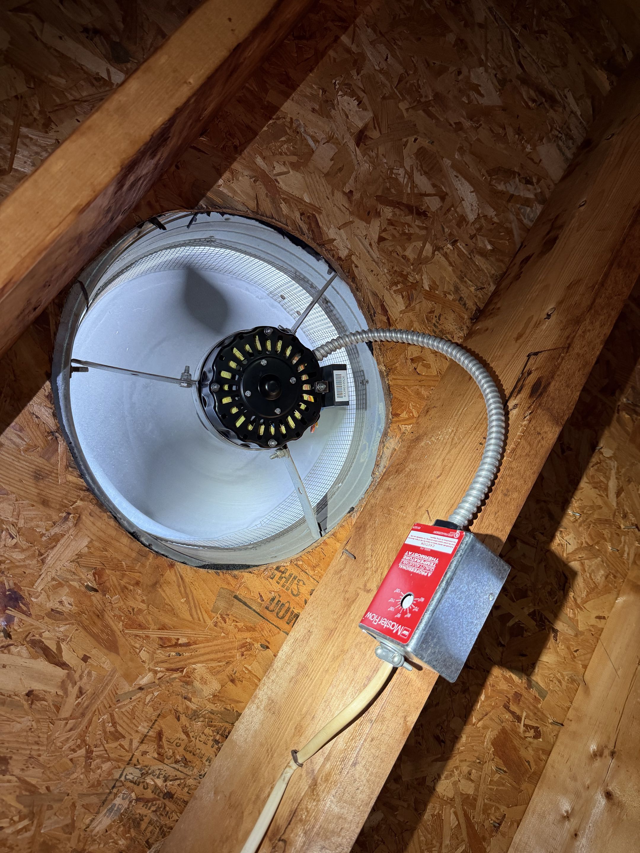 Justin Called the Royal Electric Crew to replace two of his attic fan motors! 