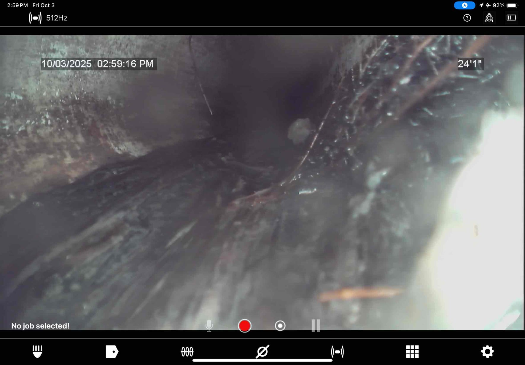 - drain clear on kitchen sink due to no drainage currently

** no warranty on drain clears **

Customer called us out for clogged kitchen sink , clog was under the sink in the P-trap. There was carrots and eggshells stuck in the trap. I cleaned it out, went outside to the kitchen, clean out and ran my camera to check the line. There was not a cog, however I did find two spots with roots, explained the issue and the solution to the customer.
Made one estimate for repairs and explained why it is needed. I will be emailing it to the customer so she can look over it.

Quotes are good for 30 days