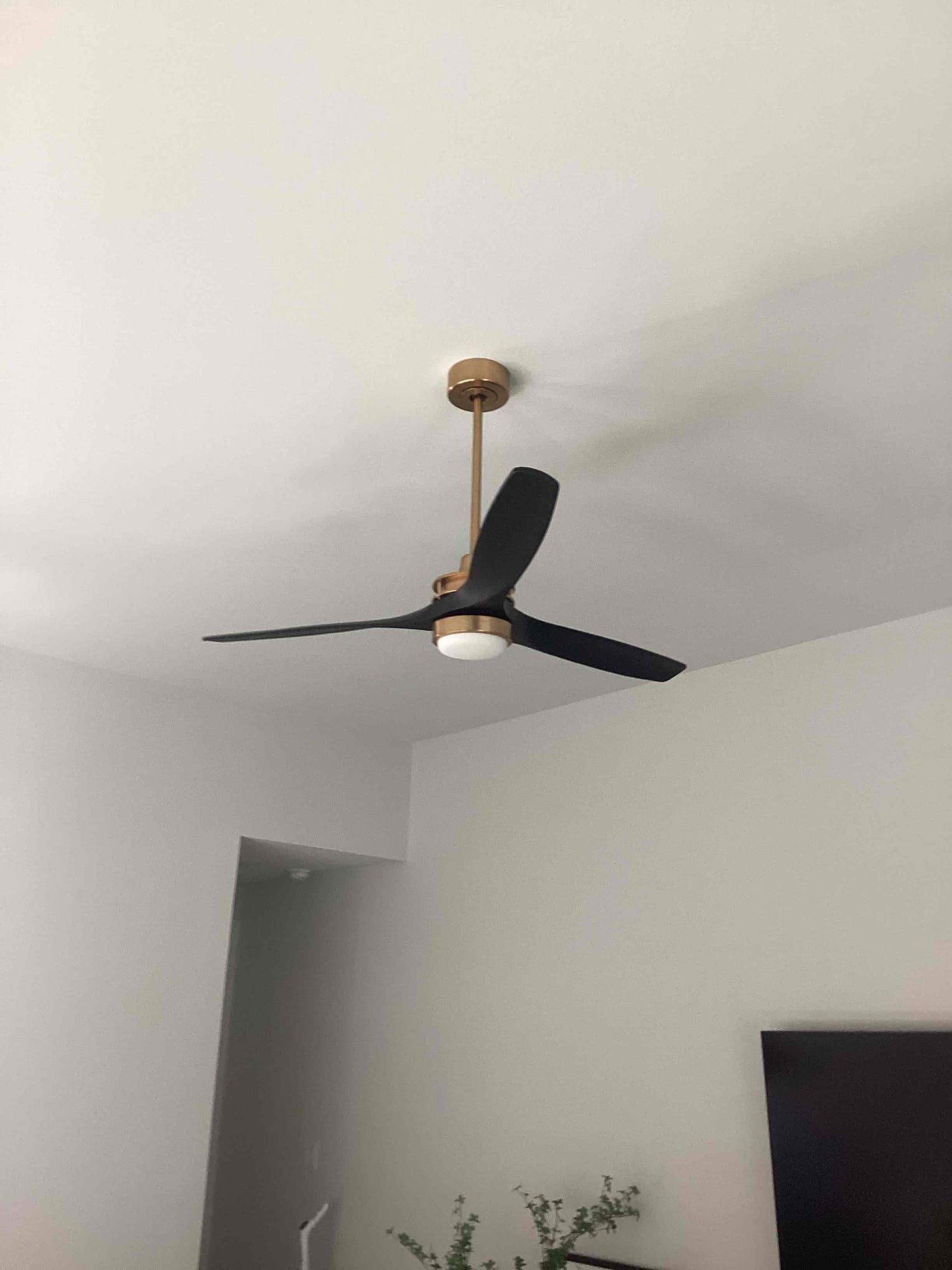 Replaced ceiling fan in master bedroom walked customer thru work made sure she was 100% happy and satisfied with todays service.