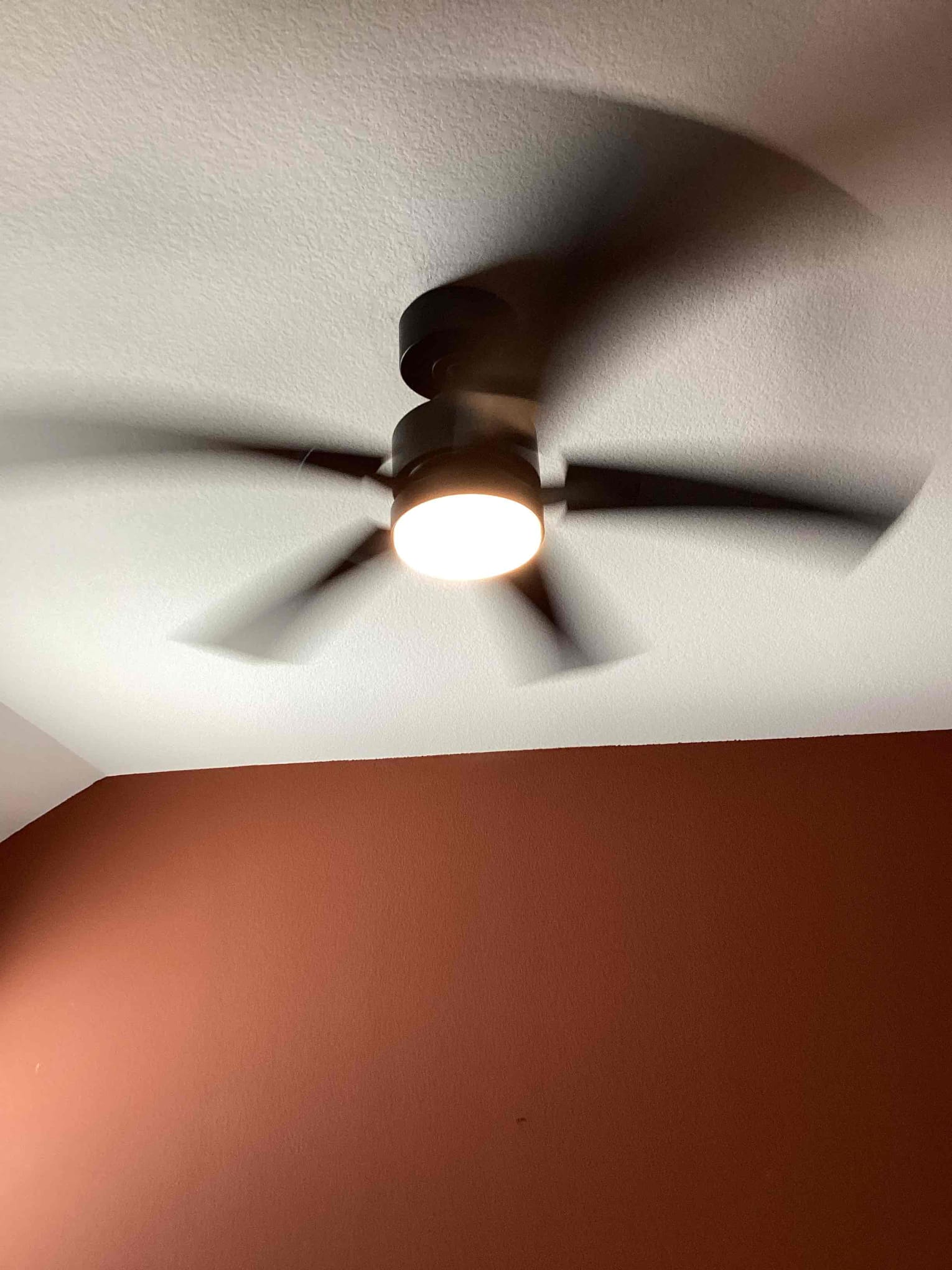 Installed ceiling fan in back bedroom.