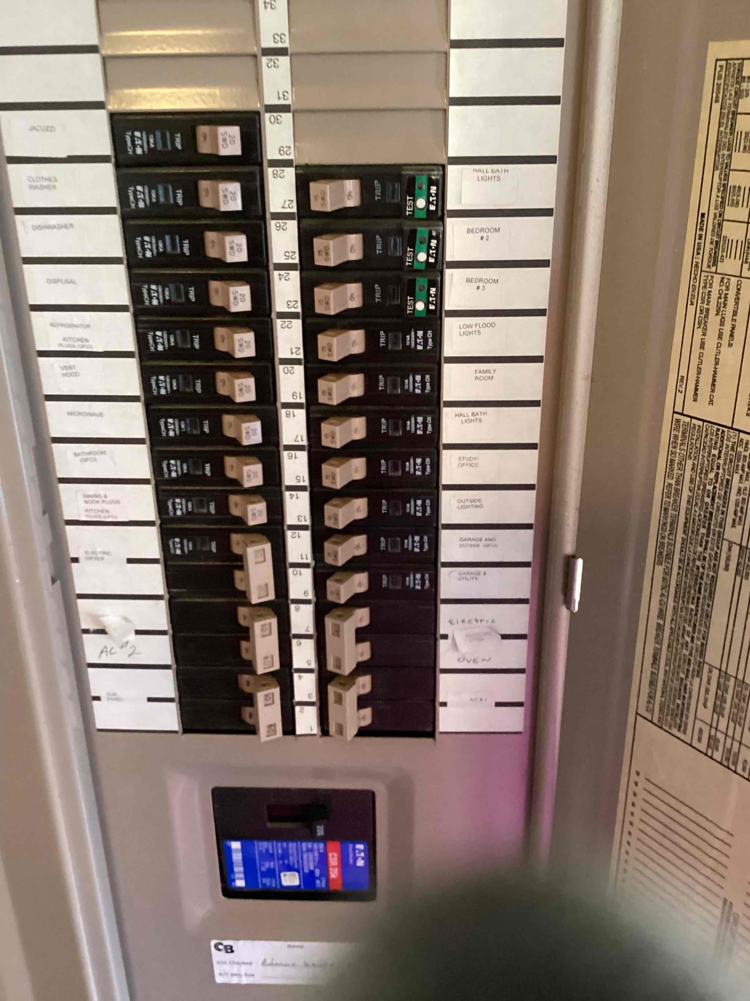 Arrived to look at adding a dedicated circuit for EV charging. The panel is in a single car garage and the charger will go across the attic to the main garage on the back wall. Also provided quote to include whole house surge protection. Quotes are good for thirty days.