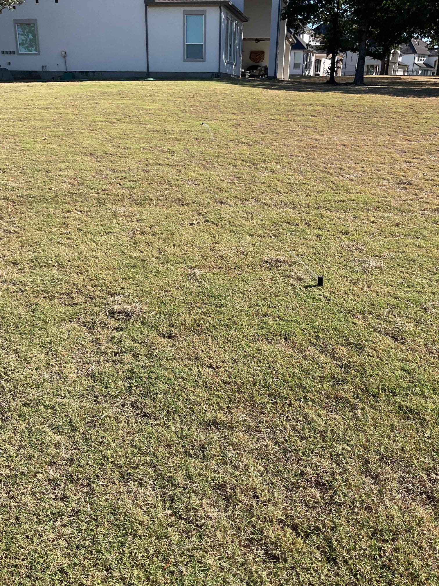 Warranty- Upon arrival customer mentioned he’s had elevated water bill since the repair we made a few months back. Verified that no leaks are present when sprinkler system is off. Ran several zones on sprinkler system and found two zones to have issues near area of yard in question. Advised customer to have sprinkler company come back and further troubleshoot and repair issues. 