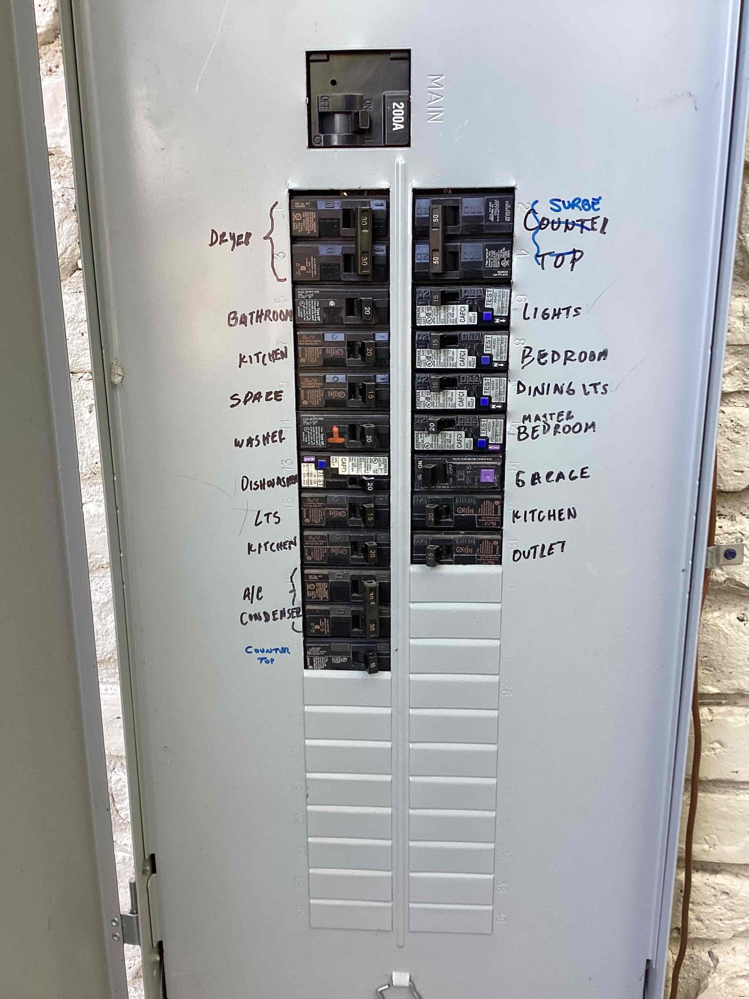Went to potential warrenty for the dishwasher breaker reading ark fault after being  tripped off by the dishwasher. The breaker is able to reset but the dishwasher remains off however the light above the sink which is connected and counter gfci are operational. Homeowner is going to have appliance technician look into why the dishwasher is not operating when power is applied. Also while there provided two quotes to address the multiple switches by the front doors one is to run a wire between to move the fan switch over. The second option is to install new remote fan and front porch light as well. Quotes are good for thirty days.
