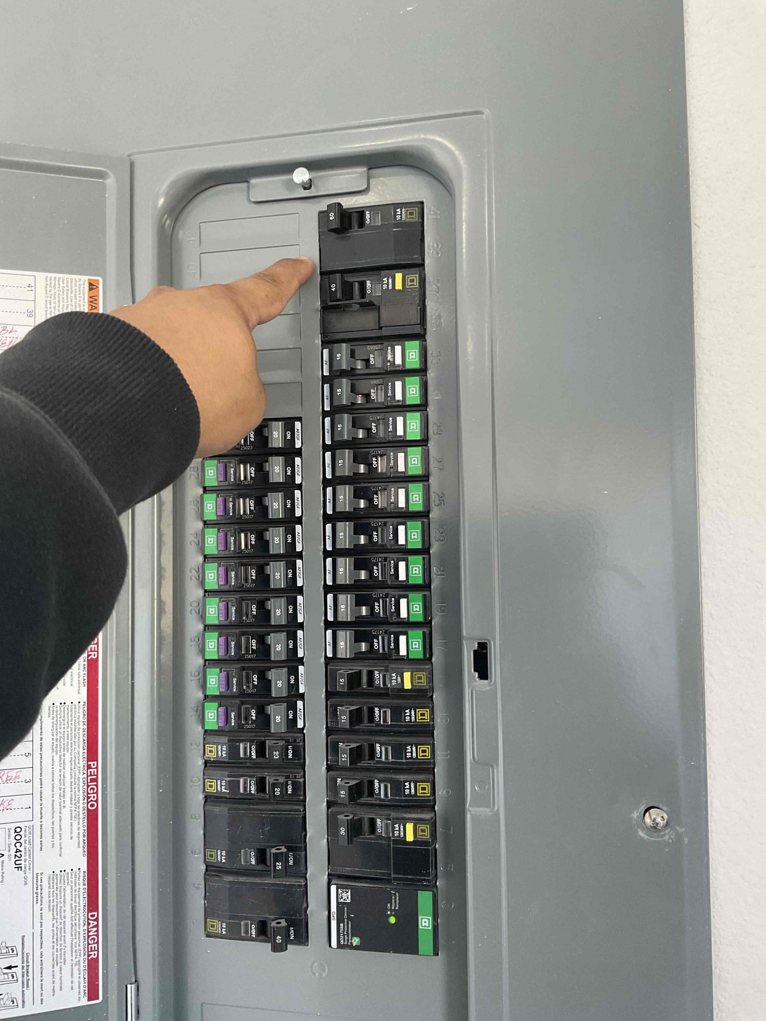Arrived on site, and the customer requested the installation of a car charger. Provided a quote for the work, and the customer approved it. Installed a Tesla car charger with a 60A QO²D breaker and ran 6-3 wire to the hardwired charger, located to the right of the panel. Completed the installation and ensured everything was functioning properly. Informed the customer that the breaker and connections are covered by a 5-year warranty, excluding the car charger itself. Customer was 100% satisfied with today’s visit.
