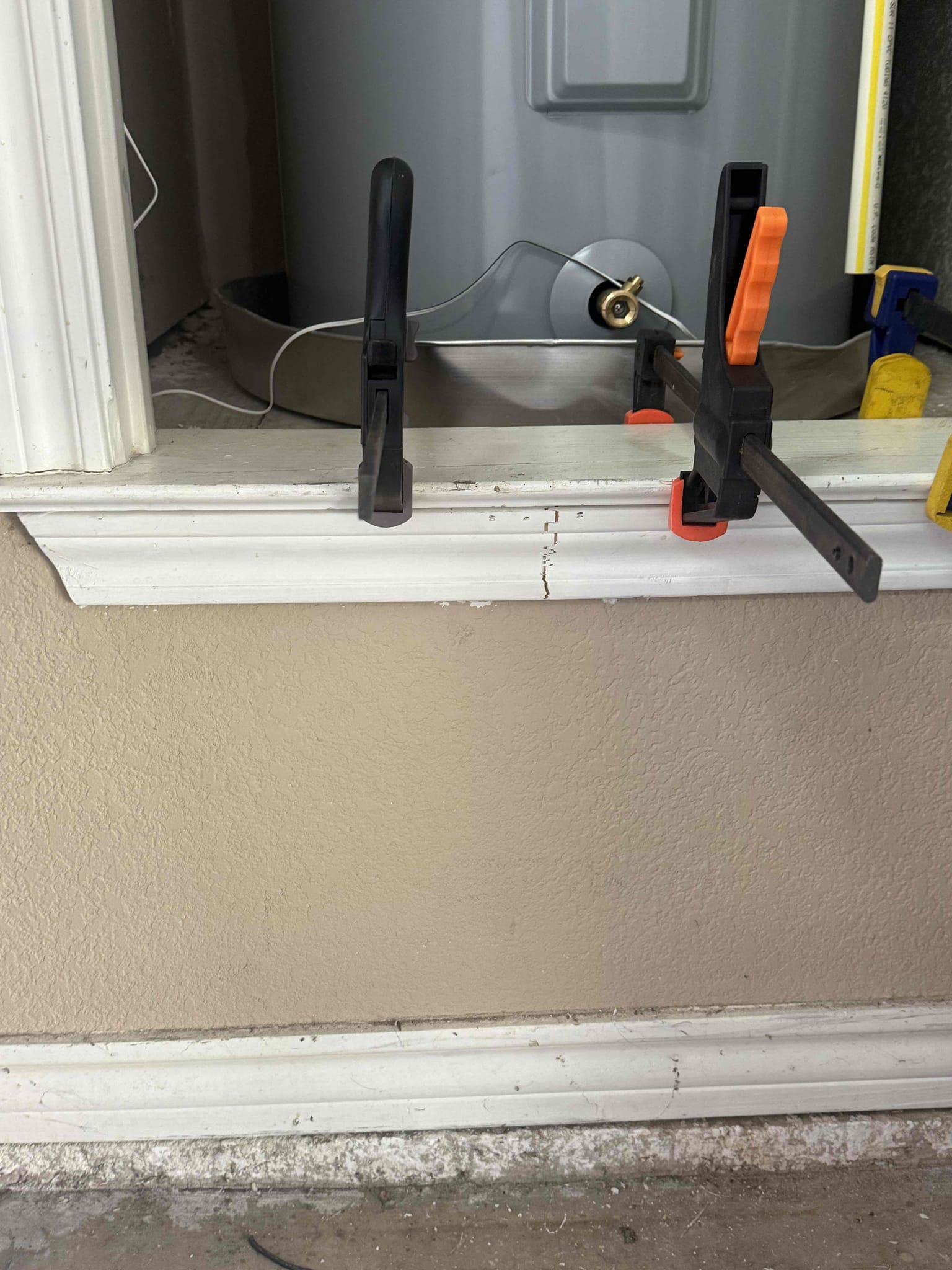 Received pass from city inspector and emailed copy to the homeowner. Went onsite today view the trip that had been damaged during the time on installation. Assisted in the repair of the trim and molding so that it is set back in place.