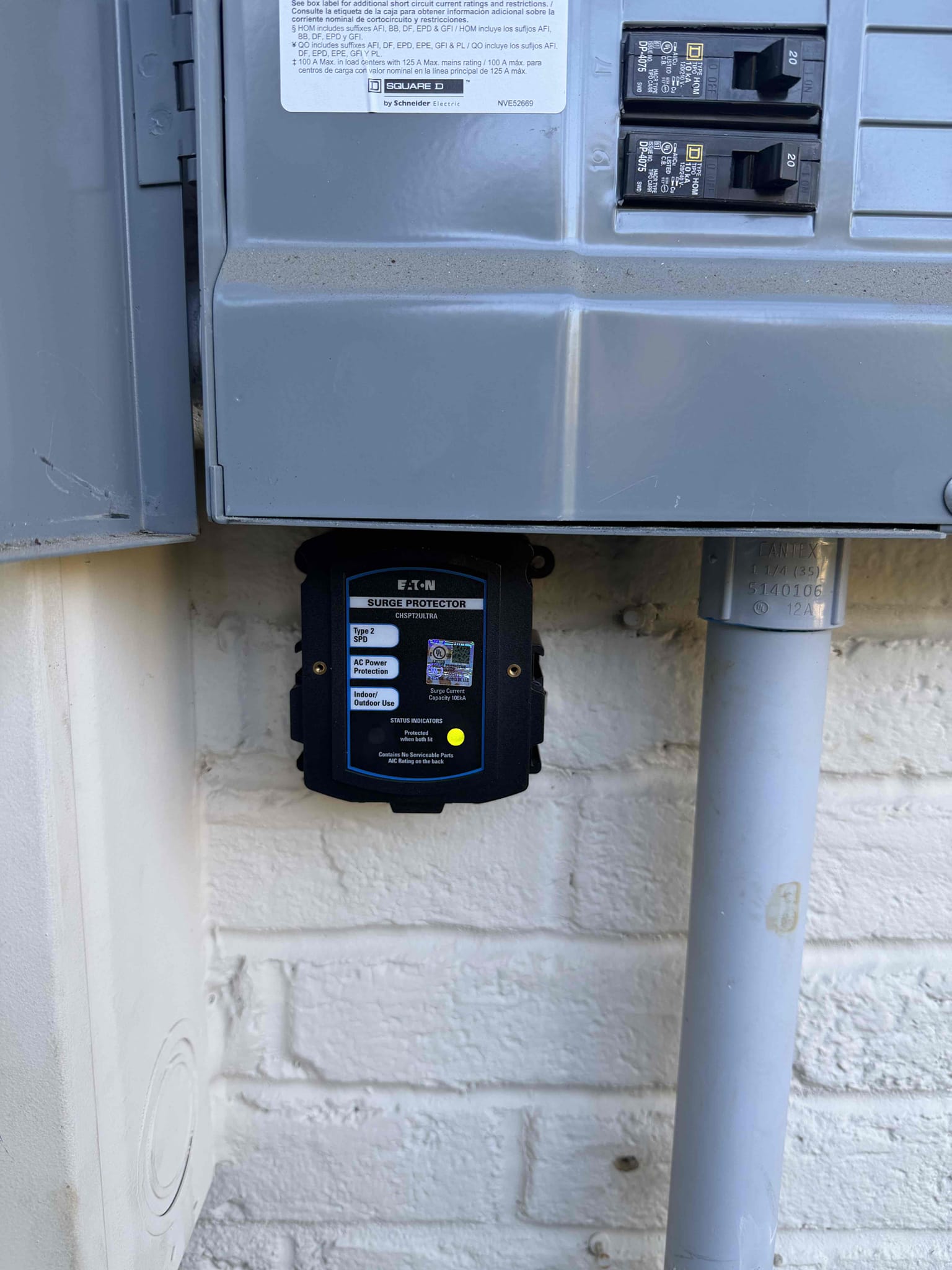 Troubleshooting and replacing gfci, found that there was a bad wire going underground and PVC coming from two gang box 2, single gang box across the pool, controlling pool lights. Barely tucked on one of the wires and saw that it was coming out of the conduit with no problem and very smoothly so pull the rest of the wire out.

2. Install 2 whole home surge protection 
3. Install 2 tandem breakers 

Installed two whole home surge protectors on both outdoor panels and installed tandem breakers to create space in main panel.  Sealed outdoor boxes around pool with silicon to give extra weatherproof protection.  