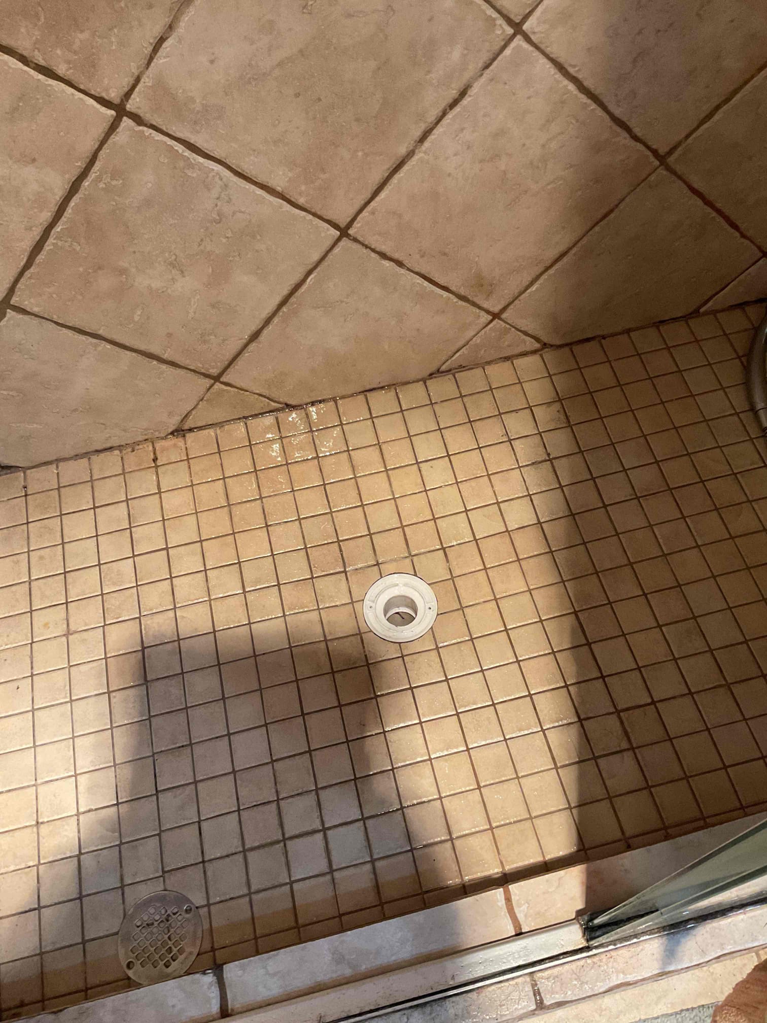 Ran drain cable through shower drain. No warranty for drain clear. 