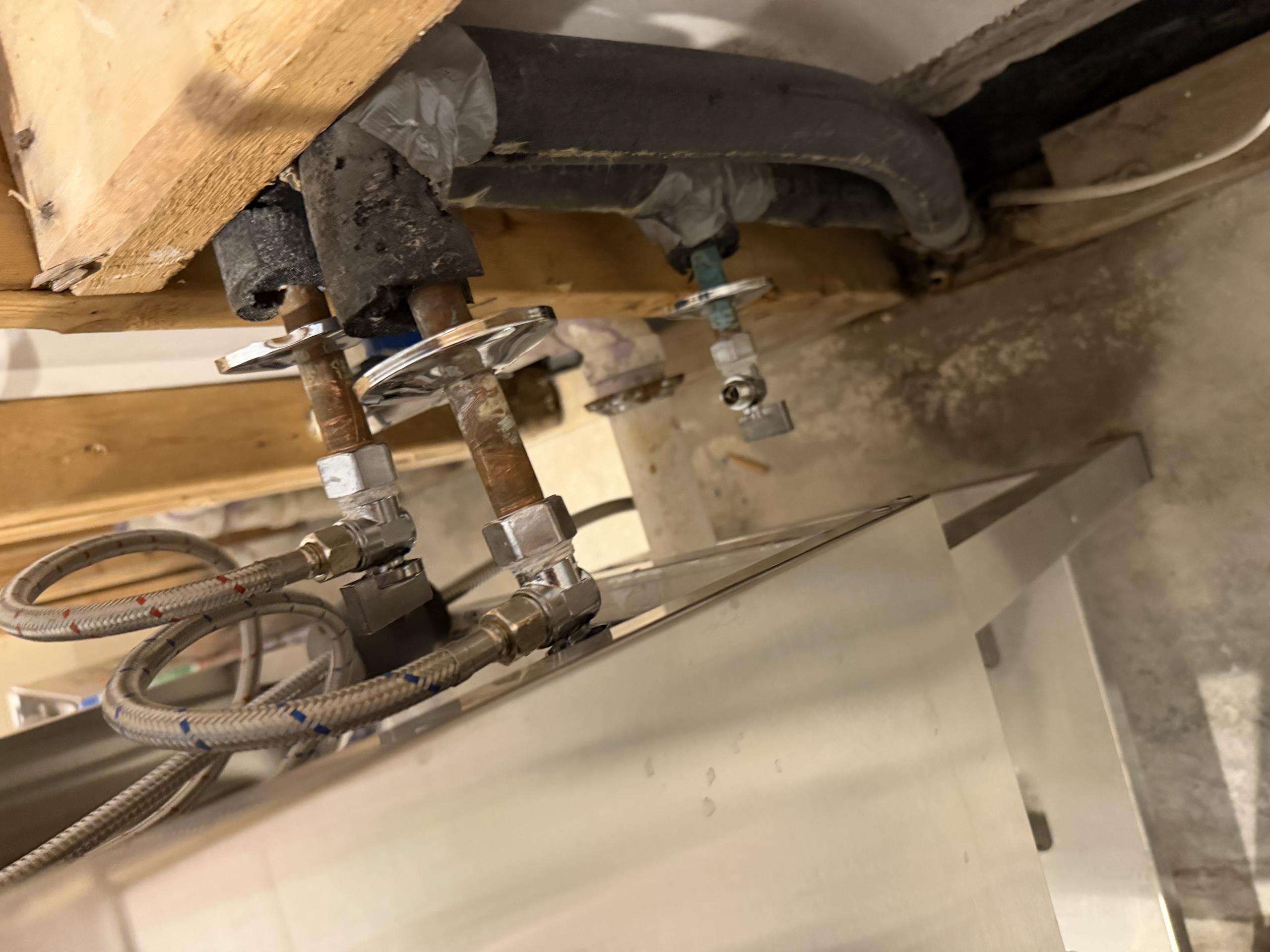 - Preform whole home gas test ( with air ) on home to check system integrity.
 - if gauge drops pricing will be given for leak testing 

- Move gas line up to 2ft total with box to make it recessed in the wall , includes up to 2 90’s , new shutoff valve for unit. 

- Replace three angle stops for kitchen sink ( 1 free )

** 5yr warranty on work ** permit and inspection **

Production crew will be out tomorrow to do work