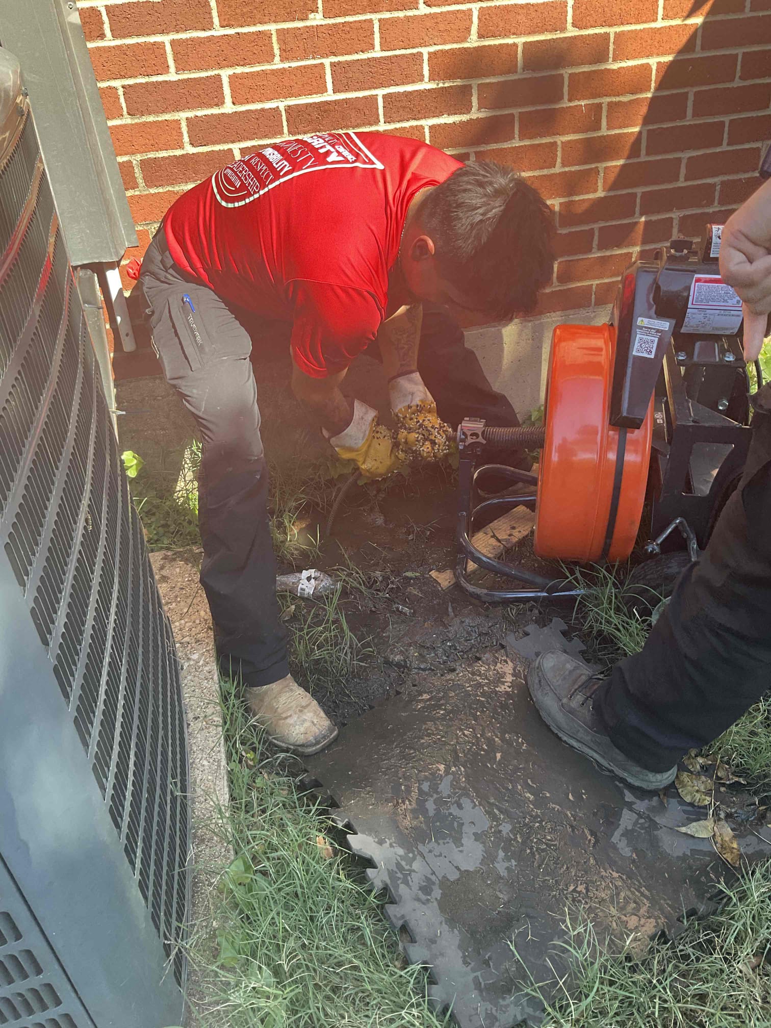 Attempt to pop clog on main sewer line due to complete stoppage in yard.

No warranty 
- preform a camera inspection on main line to look inside piping and look/ locate issues inside the drains

** any issues found solutions will be given **