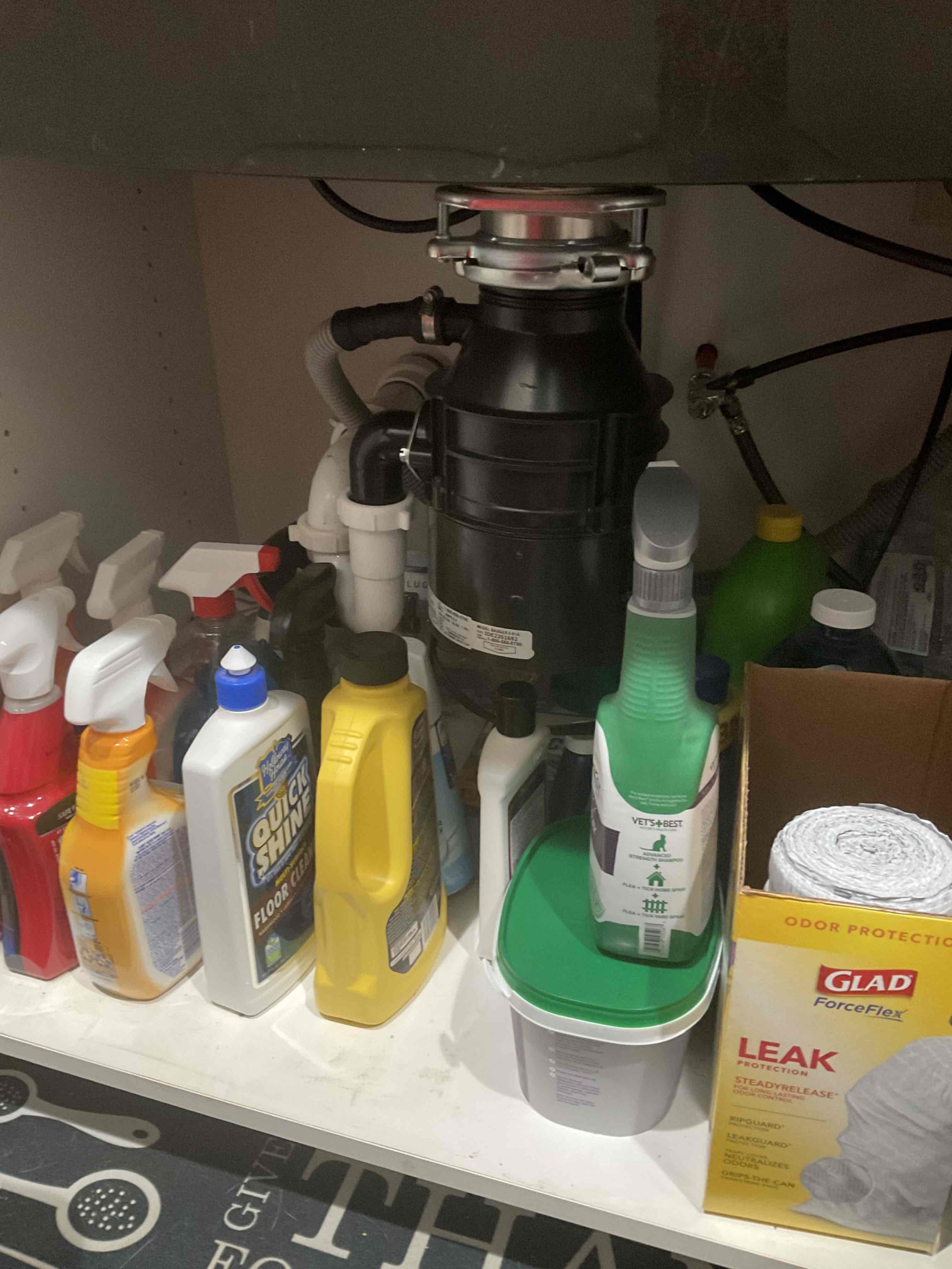 - Attempted to unjam old disposal was unsuccessful and customer went with 1/2hp replacement 
- Replaced old 1/2hp disposal in kitchen w new basic 1/2hp.
 - haul off old unit and reconnect piping.
 - tested work no leaks customer watched the water go down as the disposal worked.
 - cleaned up tools and trash.

** 5yr warranty on work **