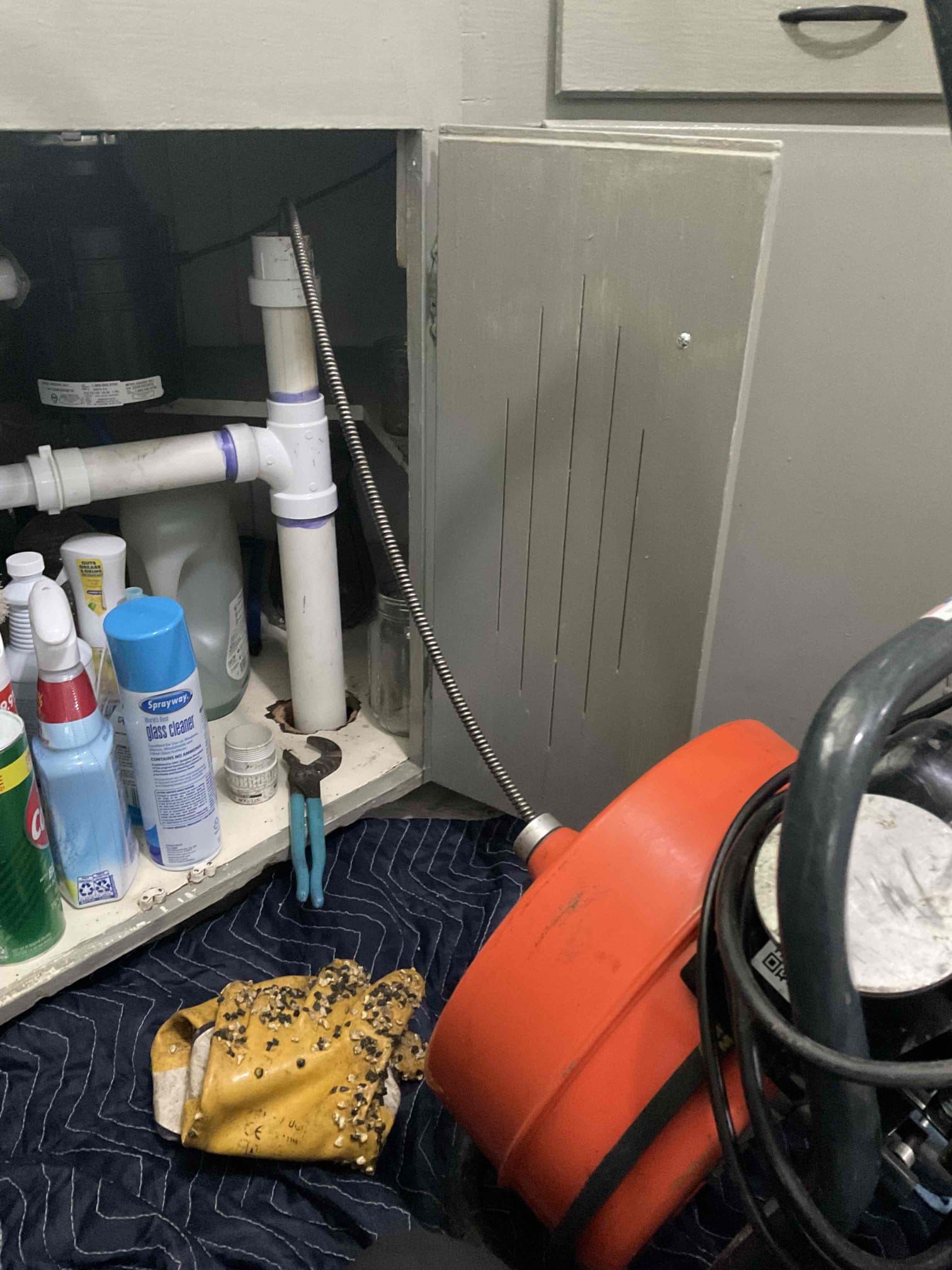 - Attempt to pop clog under home on kitchen / laundry line.
 - run cable from under kitchen sink.

Successfully popped clog , did explain to homeowner that my cable was binding up really hard while running it which signifies a bigger issue , to determine the issue we will need to run a camera into the drain however he isn’t wanted to get the pipe checked out currently.

No warranty on cable 