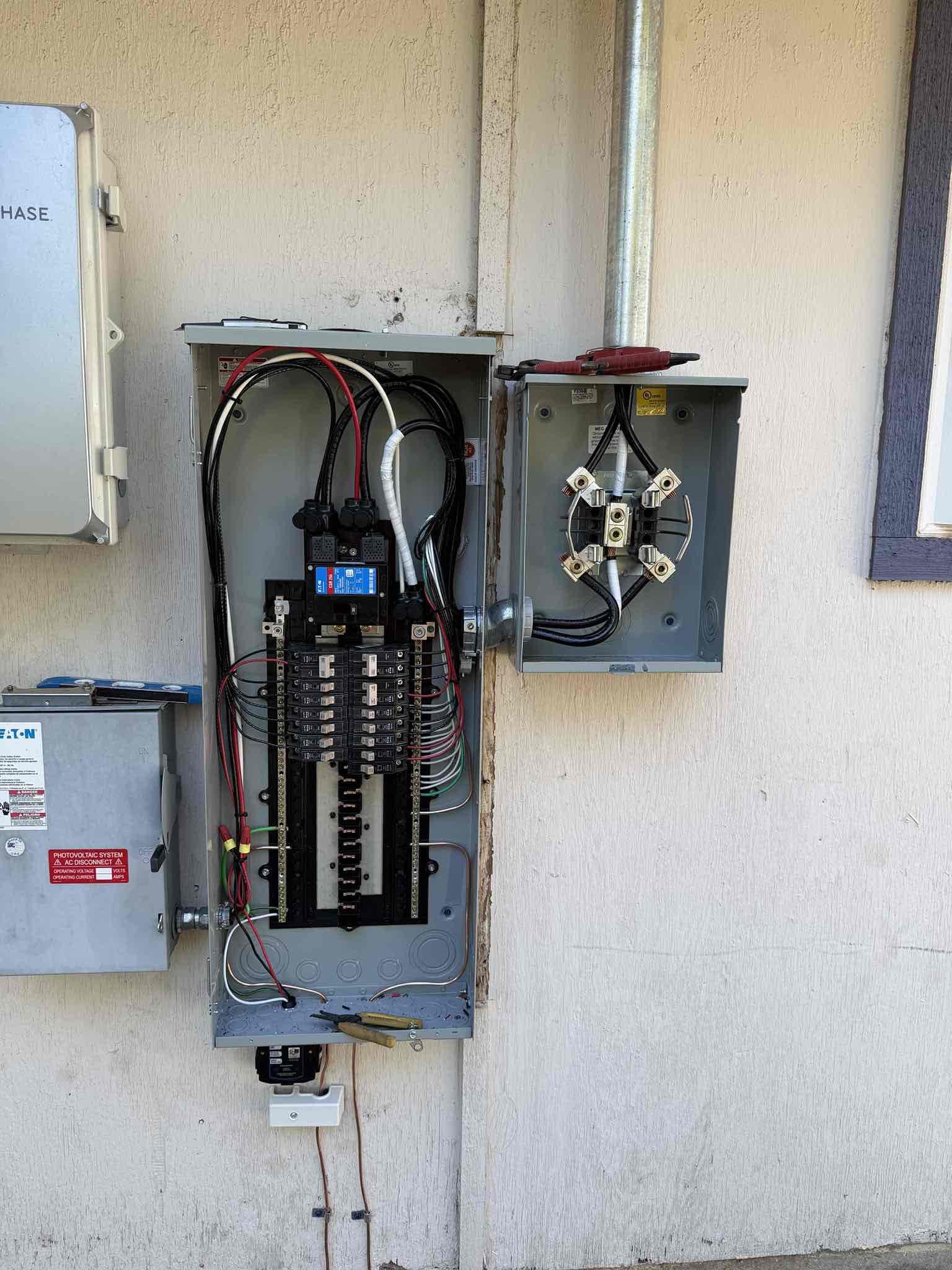 Met inspector o site and passed the final inspection. Also while onsite corrected an issue with a disconnecte neutral in the old panel that was preventing the kitchen gfci from operating properly.