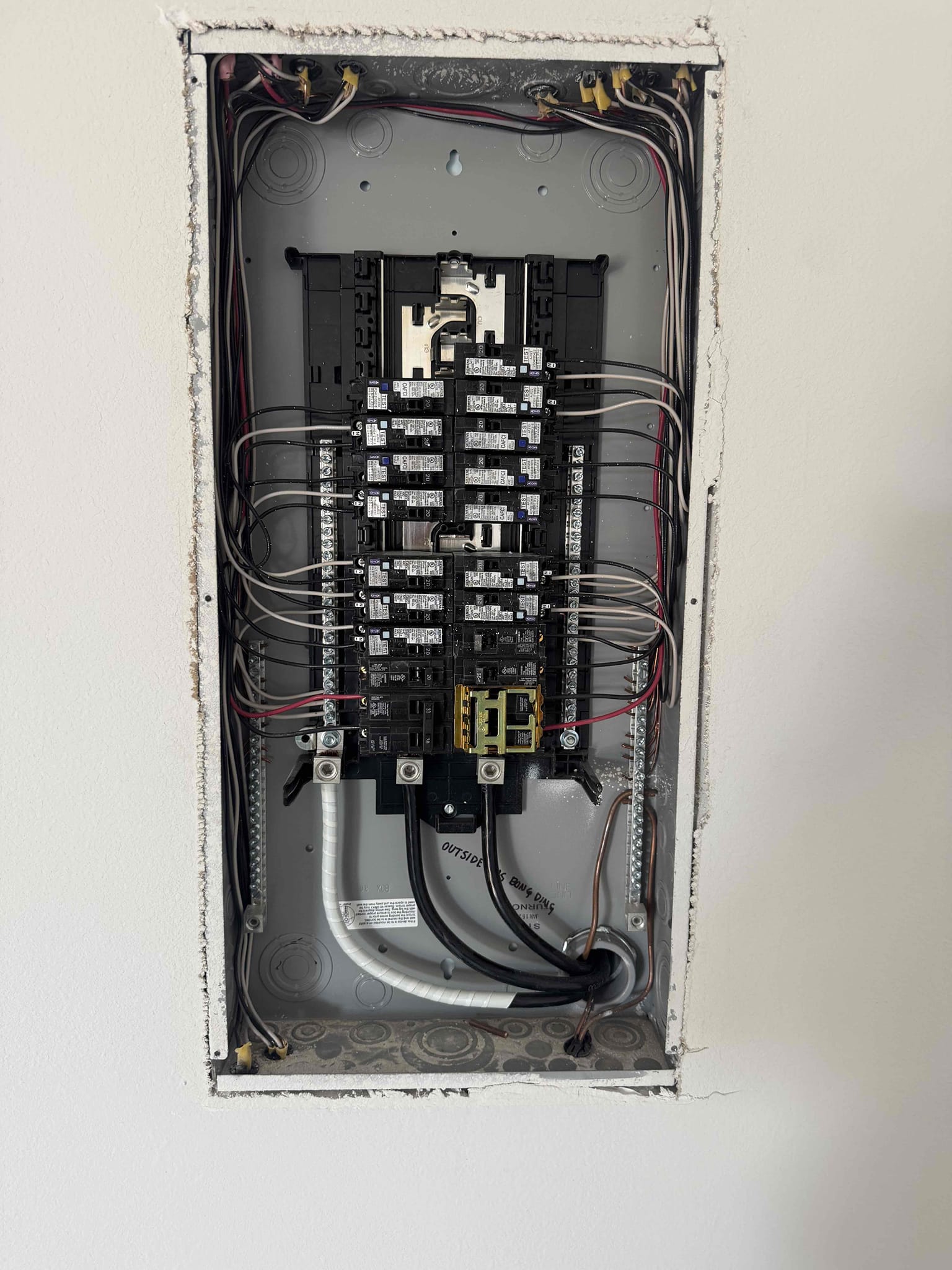 Arrived on the job site. The customer requested a detailed electrical inspection, including checking all outlets, switches, the main panel, the sub-panel in the garage, and all attic connections.

During the inspection, I noticed multiple outlets that were not properly wrapped around the screws, which could lead to loose connections, arcing, or potential outlet damage. These outlets need to be properly tightened and rewired. I also found one or two outlets with paint inside the prong slots—more than typical—which can interfere with electrical contact and should be replaced to ensure safe operation.

All other systems inspected, including smoke detectors, the electrical panels, grounding system, GFCI and AFCI protection, are in good condition. The home is also equipped with a builder-grade surge protector rated for up to 22,000 amps.

The customer is 100% happy and satisfied with today’s visit and understands that the outlets with loose connections need to be rewrapped, and the ones wit