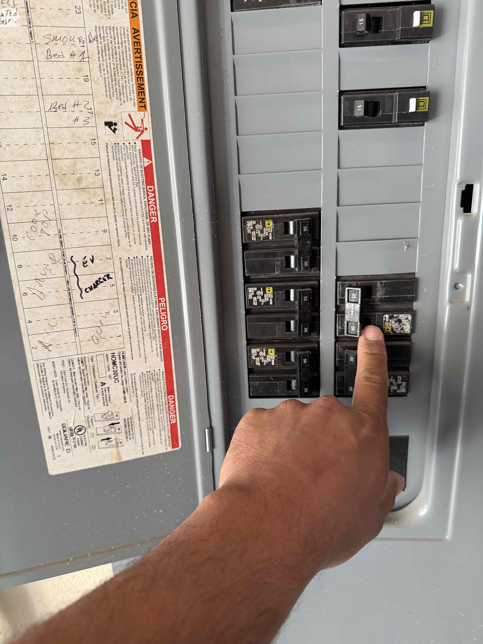 Customer needed a hardwire car charger installed and gave a few different routes and options for customers to do and they said that they are getting a few other quotes and will call back when they’re ready. 

Blake@calltoptech.com
1. Install hardwired car charger next to panel

Ran dedicated aged 60 amp circuit from panel through wall and installed EV charger next to panel.