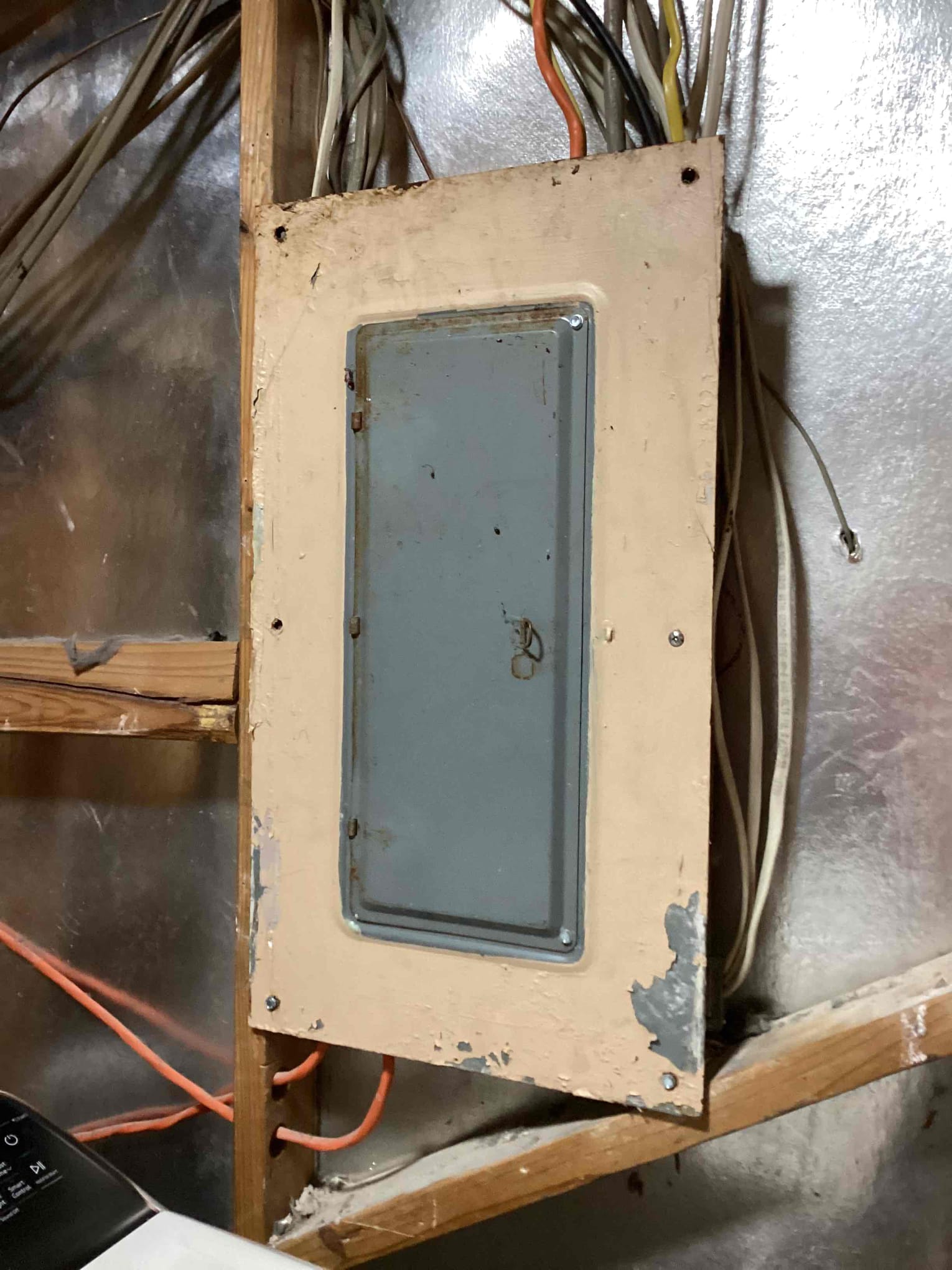 Installed 2 inch KO filler to close wall penetration.