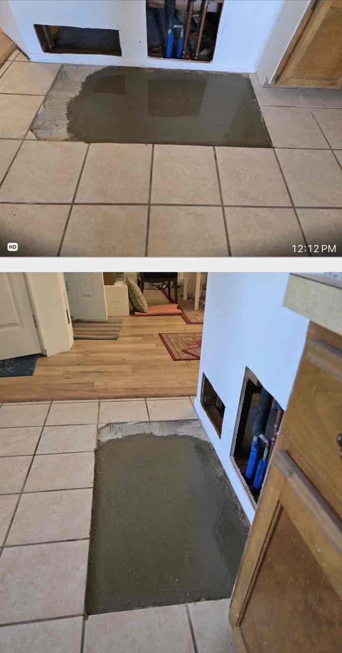 Emailed copy of pictures of steel in the slab for final city inspection. Passed the final inspection.