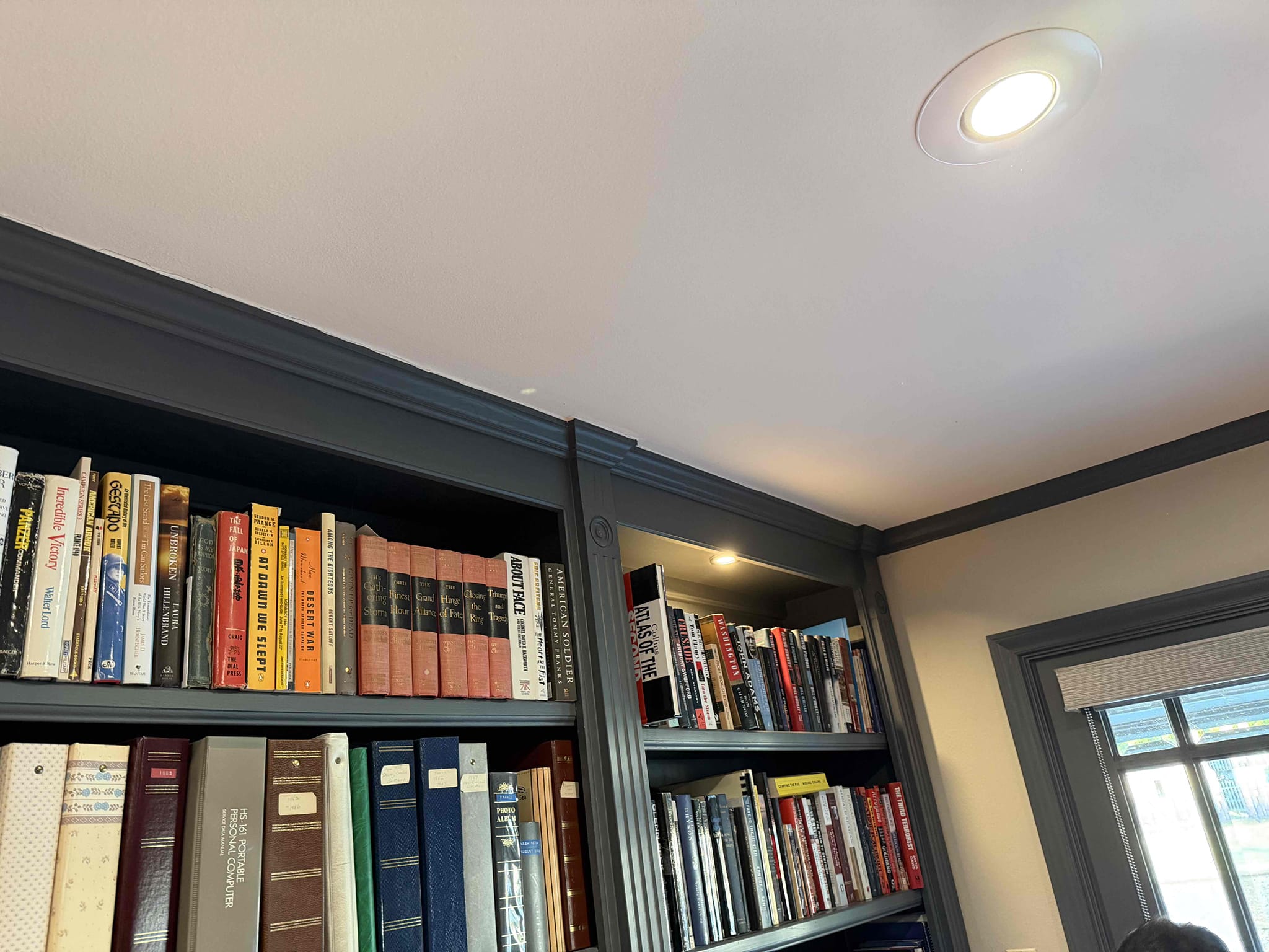 Arrived on the job site, and the customer stated that the low-voltage puck lights in his office were not working properly. Upon inspection, I noticed that two of the lights were outdated and needed replacement. Recommended replacing all four low-voltage trim lights with our own 3-inch puck light fixtures with trim pieces, rather than customer-supplied ones. Also determined that the dimmable transformer driver needed replacement. We will return tomorrow to complete the installation and remaining work.

Additionally, I noticed that the feeder wire from the meter base to the panel is undersized, and the meter base itself is also undersized for the existing 200-amp panel. Provided solutions to address the issue, but the customer declined at this time. The customer was 100% happy and satisfied with today’s visit.

Replaced four LED low voltage puck lights in back office and one faulty dimmer for lights. 