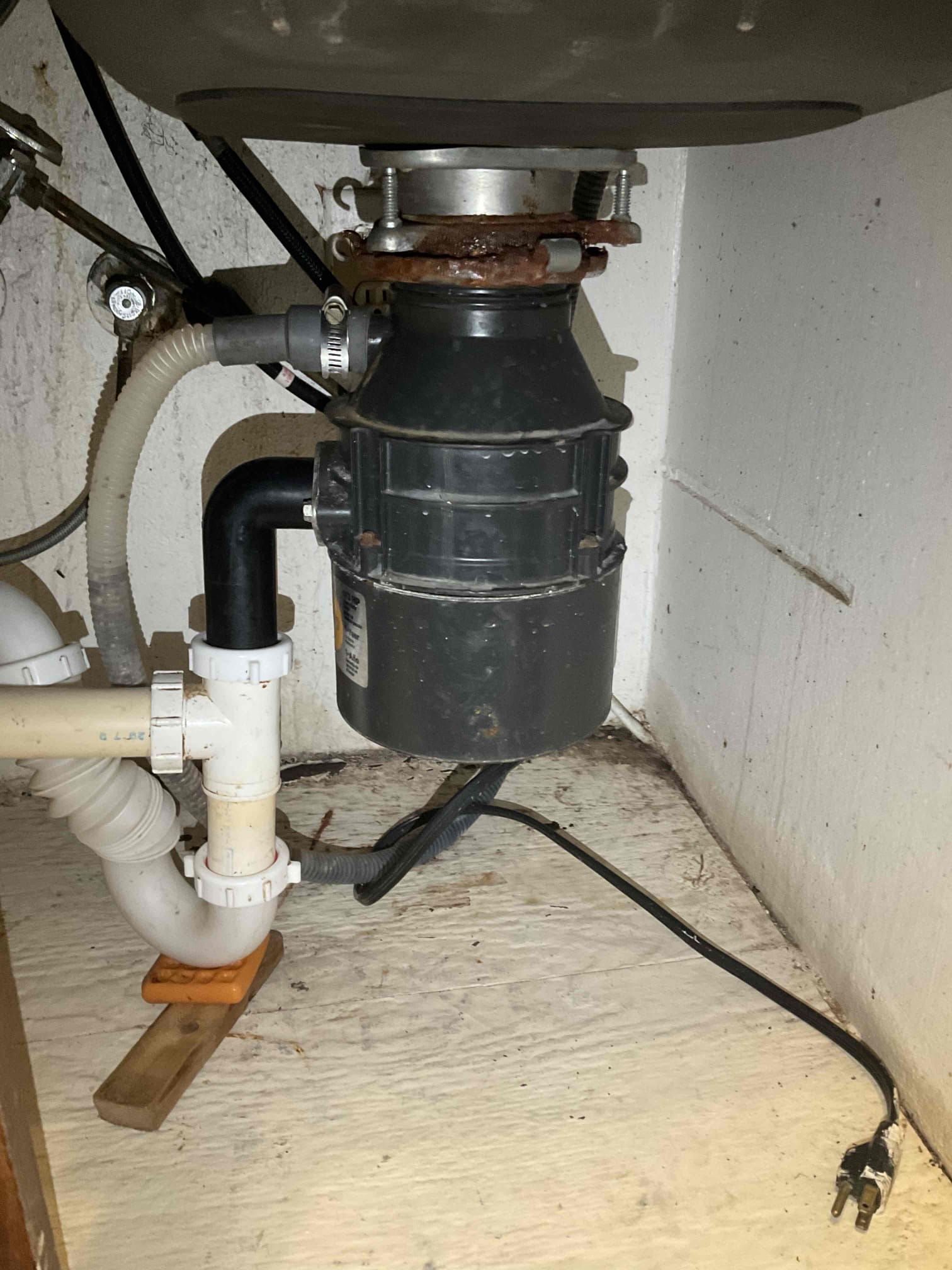 - attempt to pop clog in kitchen line from under sink

** sink is about to fall so we will not be responsible for any issues with sink falling , water flooding or drainage pipe breaking **

** customer understands this option is not recommended at all and sink needs to be properly secured and sealed **

No warranty on drain cable

Successfully popped clog , cable was binding up while running , explained to client that a camera inspection is needed to look inside the piping and figure out what issues are currently occurring.

She doesn’t want to camera the line currently.