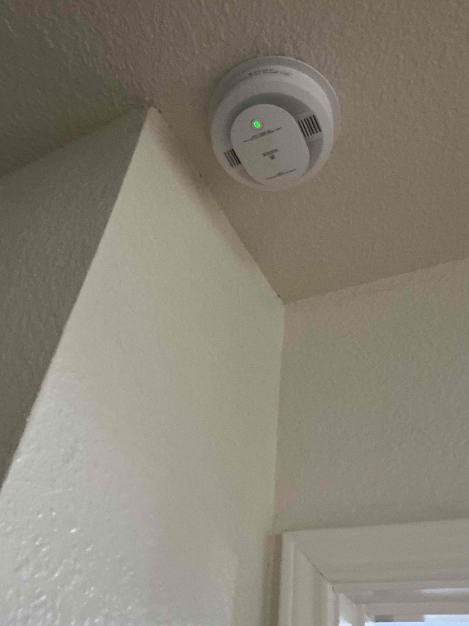 Customer had old smoke detectors that she needed to replace. Customer ended up buying hardwired interconnected kidde smoke detectors. Installed all the smoke detectors and every smoke detector has a green light and tested and all is working. Explain to customer how to take down smoke detector and change out the batteries and explain how often to change the batteries and how to test and reset smoke detectors. Five year warranty only on installation .