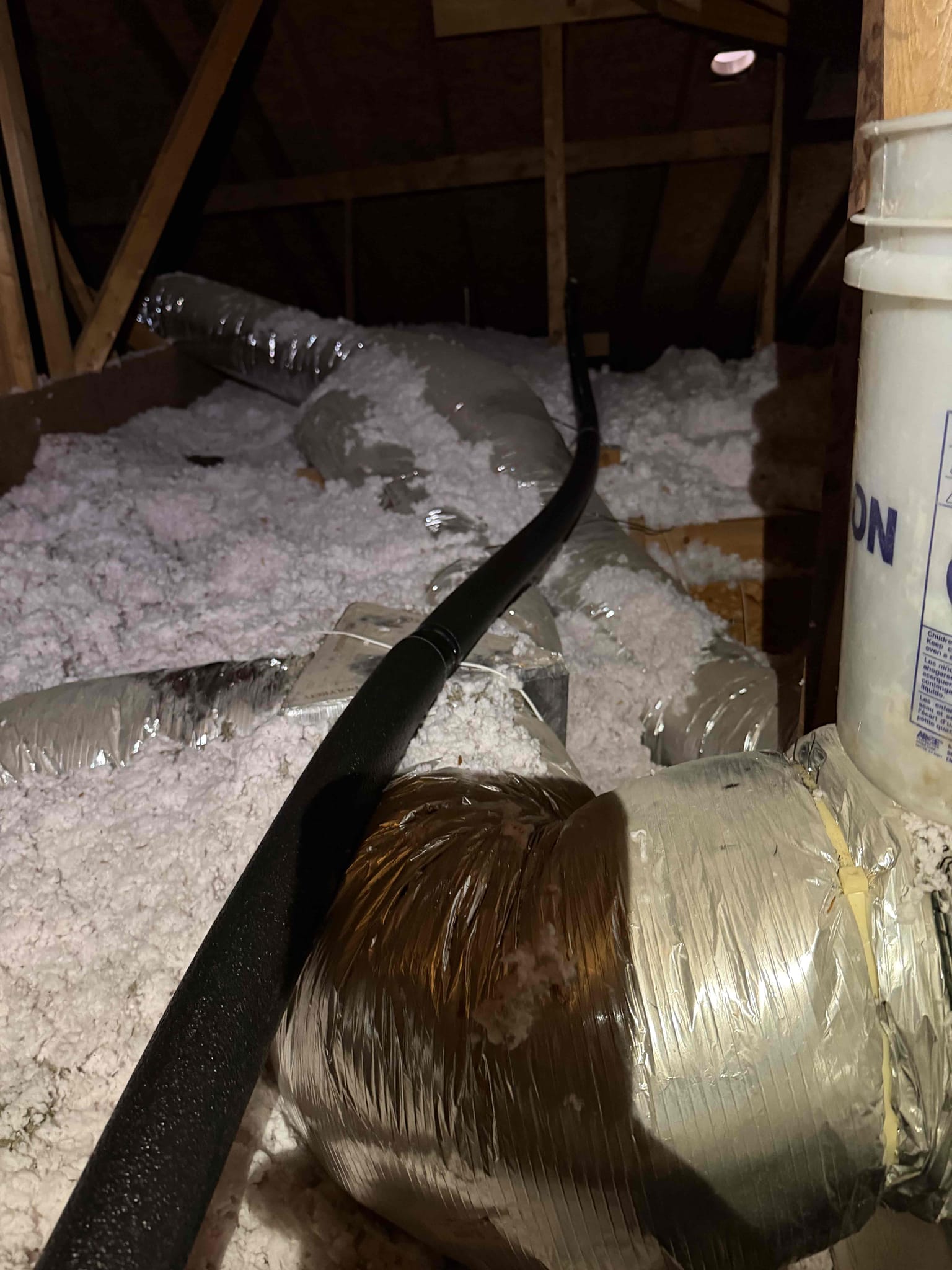 Cut wall behind water heater and perform in wall plumbing inspection. Not responsible for wall repairs. 
Locate , cut, test and reassemble up to three hot water manifolds.
Cap off compromised line on both ends. 
Install new water line through attic and walls as needed. 
Cut wall and ceiling materials as needed(not responsible for repairs. 
Provide city permit and inspection. 
Replace ball valve and supply line on water heater. 
Dig up yard line and install PRV (pressure reducing valve) to bring the pressure to safe levels along with a new 1/4 turn ball valve.
5 year warranty on parts and labor. 

It’s all pressure reducing valve and whole home shut off and customers flower bed in front yard. Installed expansion tank on customers water heater in hall closet.
Rerouted three-quarter of work today. Hot water line from a hot water heater. To guest bathroom vanity. Strapped and insulated new piping through attic. Re built hot water manifolds to accept new pex hot water line. 5 year warranty 