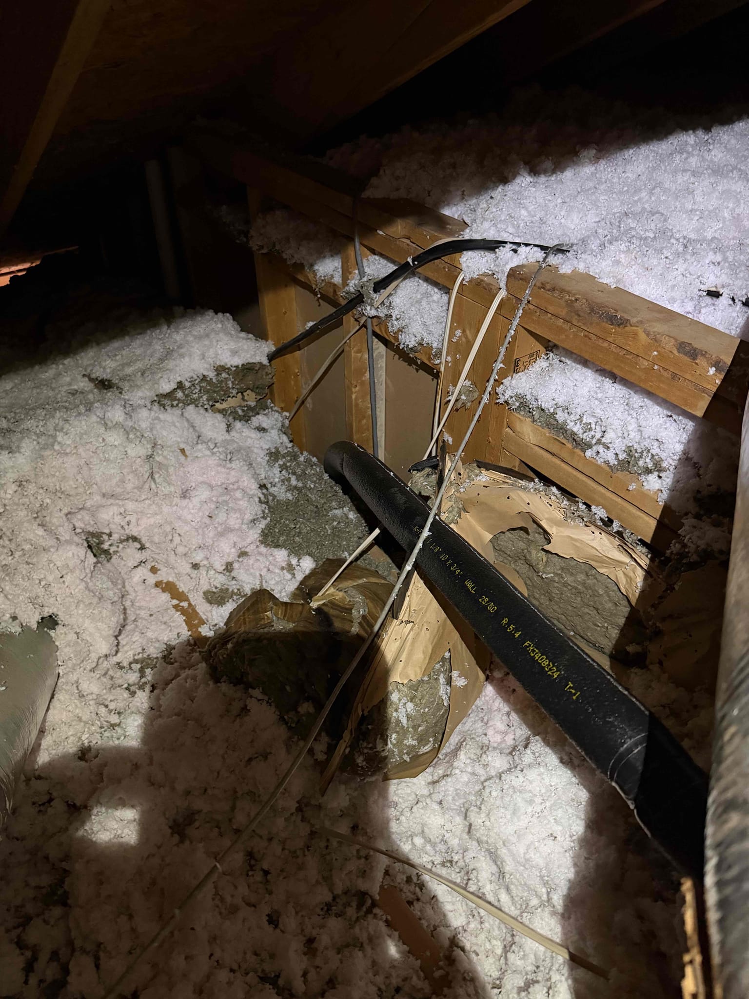 Cut wall behind water heater and perform in wall plumbing inspection. Not responsible for wall repairs. 
Locate , cut, test and reassemble up to three hot water manifolds.
Cap off compromised line on both ends. 
Install new water line through attic and walls as needed. 
Cut wall and ceiling materials as needed(not responsible for repairs. 
Provide city permit and inspection. 
Replace ball valve and supply line on water heater. 
Dig up yard line and install PRV (pressure reducing valve) to bring the pressure to safe levels along with a new 1/4 turn ball valve.
5 year warranty on parts and labor. 

It’s all pressure reducing valve and whole home shut off and customers flower bed in front yard. Installed expansion tank on customers water heater in hall closet.
Rerouted three-quarter of work today. Hot water line from a hot water heater. To guest bathroom vanity. Strapped and insulated new piping through attic. Re built hot water manifolds to accept new pex hot water line. 5 year warranty 