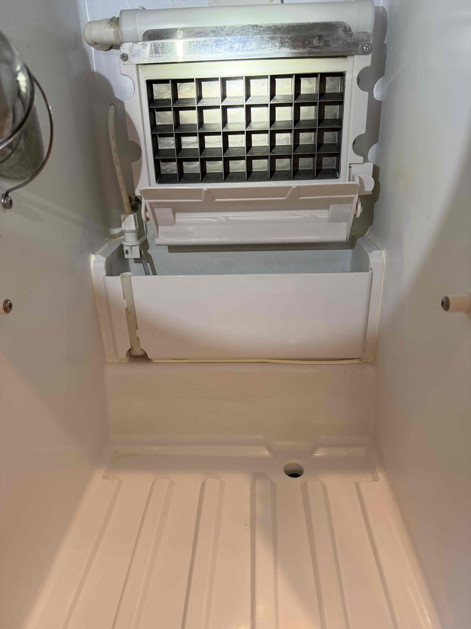 The warranty for icemaker that was installed. Upon inspection, I determined that it was an appliance issue and not a plumbing issue. Suggested that the customer reach out to the manufacturer or an appliance technician to further resolve the issue. Job complete. 