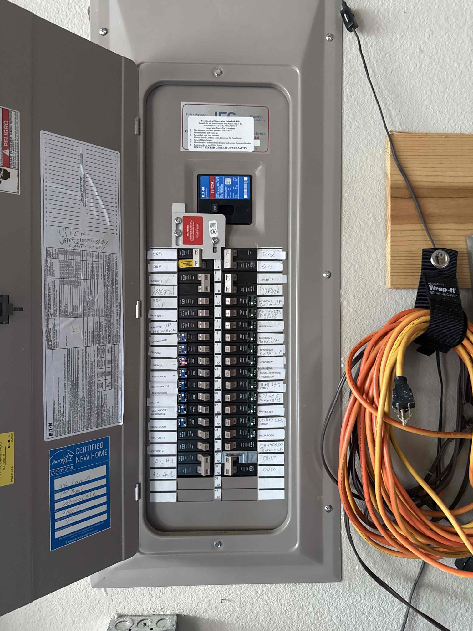 I arrived on the job site, and the customer stated that one of his dual-function breakers was not working properly. Upon inspection, I noticed that he had three dual-function breakers that had already been replaced with the newer TL-rated versions. The remaining breakers did not have the TL symbol, indicating they were first-generation units that are currently under recall.

I provided a solution to replace all breakers without the TL symbol, including the washer, kitchen GFCI, jacuzzi, vent hood, microwave, and countertop GFCI circuits. All replacements include a five-year warranty.

I also replaced the GFCI in the garage near the tankless water heater, tested it in front of the customer, and confirmed it is working properly. The customer understands that all work, labor, and materials are covered under a five-year warranty. The customer is 100% happy and satisfied with today’s visit.