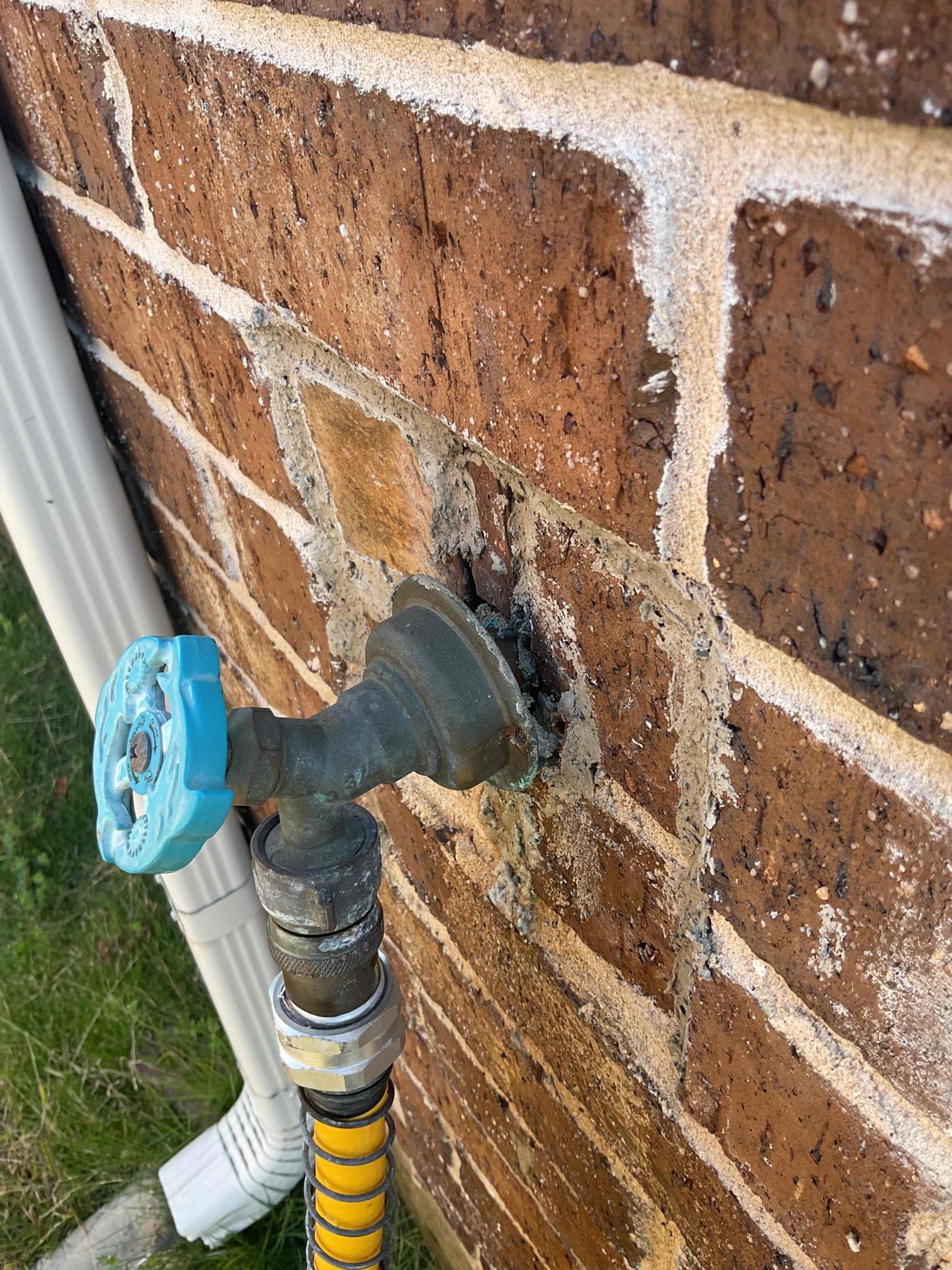 Upon arrival the customer’s mother directed me to the front hose bib and explained that water has been leaking inside the home from a leak. After looking at the outside faucet advised customer that the current configuration was done by a handyman and not a plumber. Gave best case scenario for replacement. No work authorized at this time. 