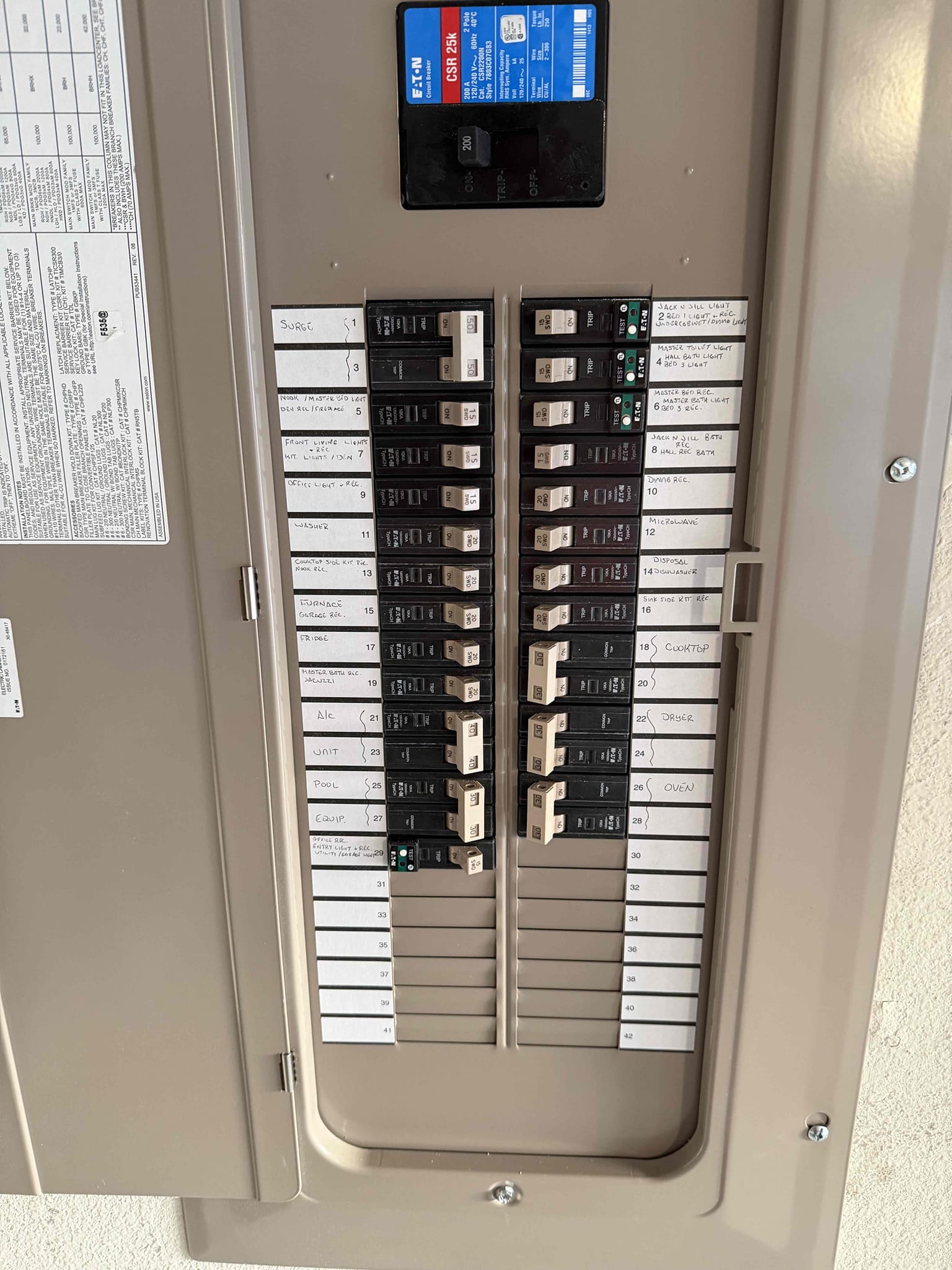 Wanted a quote to replace electrical panel and will call back tomorrow afternoon

Replaced 200 amp panel in garage and properly grounded with ground rod and cold water bond.  Replaced meterbase on outside and installed emergency responders disconnect next to it.  Installed whole home surge protection and customer supplied hardwired smokes 