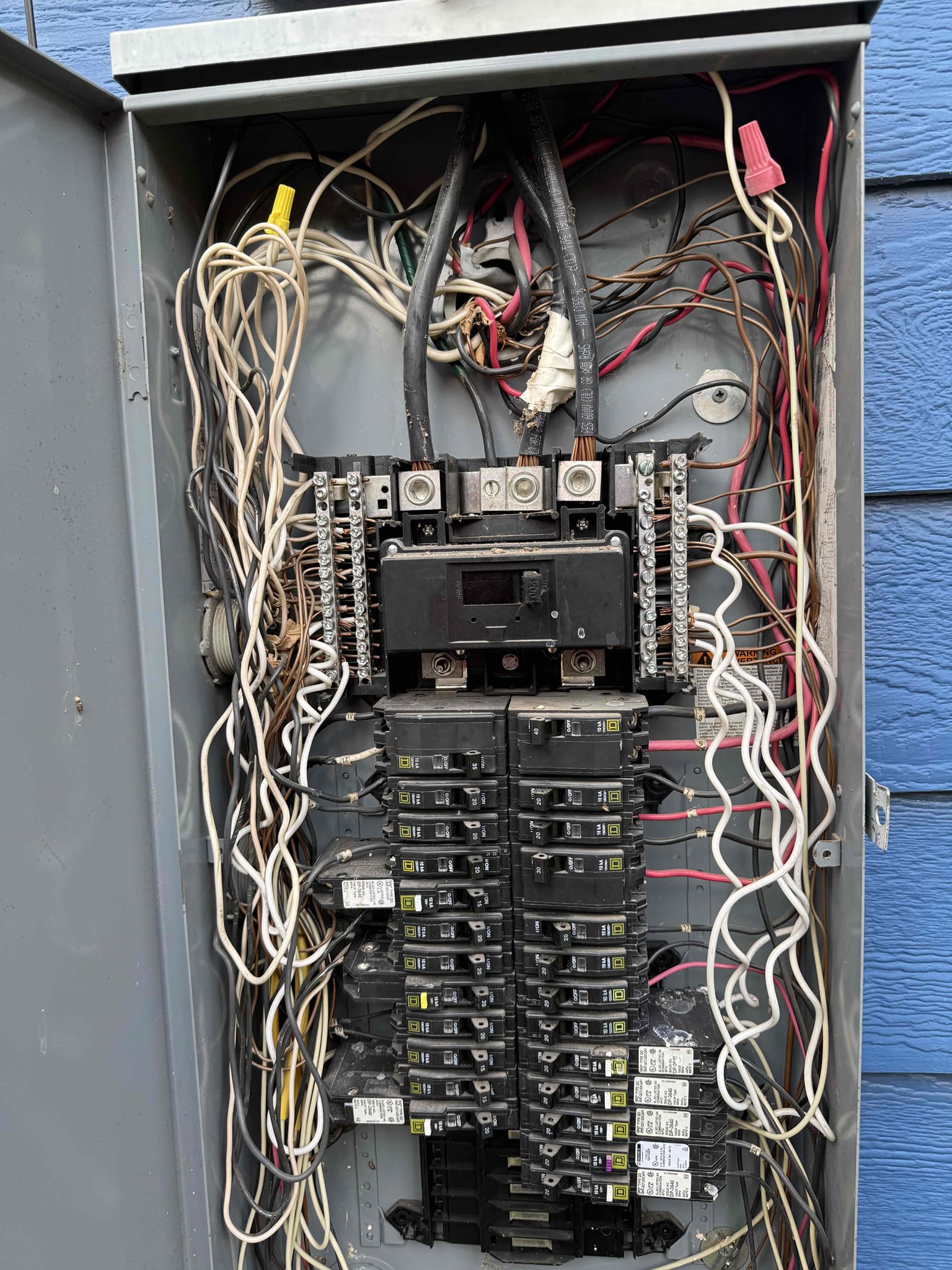 Customer had half of circuit in the living room that was not working. Customer said that the breaker was tripped the night before and he went out and reset it and only the son’s bedroom cut on. Not to circuit was a two wire system and explain the hazard with having a two bar system with no ground. Could not find the issue in the house, so went into the crawlspace where all the wires seem to come up at and found an open splice that had a broken connection on the hot wire. Had to install a junction box and put wires and redo connections. Five year warranty only on the junction box and gave options to fix the cloth wire and explain why it is such a big concern and also explained overloading the circuit.