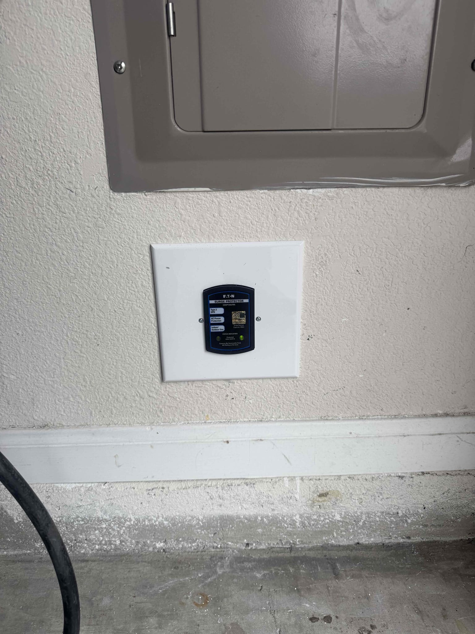 Replace gfci and troubleshoot fixture( no guarantee fix on fixture). 
Customer had a GFCI in the garage that had a fridge plugged in that went bad and the middle spring popped out so he could not reset the GFCI. Explain to customer that the GFCI tripped for a reason, but customer declined the intermediate and standard troubleshoot today. Explain to customer if we have to come back out we will automatically charge for an intermediate troubleshoot to go through the entire circuit. Explain how a GFCI works and what it does and how to reset. Everything is working at this time in a five-year warranty only on the GFCI outlet.
1. Install whole home surge (lifetime warranty) 

Minimum 5 year warranty 

Customer did not want gfci instanonly wanted surge protection for today.
Walked customer thru work made sure he was 100% happy and satisfied with todays service .