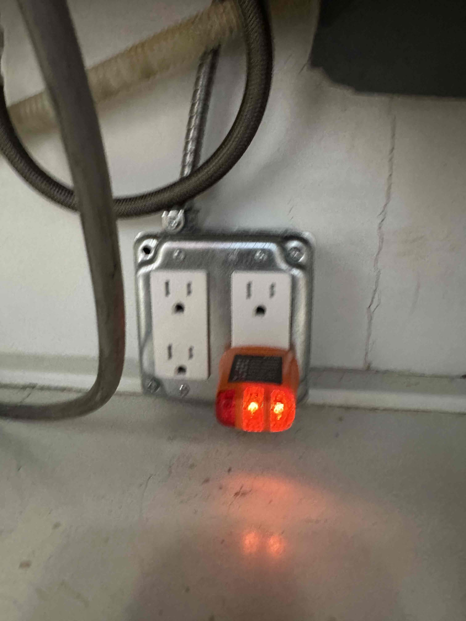 
1. Drop out of switch box with constant hot
2. Surface mount junction box
3. Surface mount metal clad cable
4. Run cable down to new surface mounted plug 
5. Install gfci breaker per code 
6. Disconnect sycom surge (hazard) 
7. Install whole home surge (lifetime warranty) 

Friday- 8-11

Ran power from disposal switch down into a junction box and ran MC under cabinets to sink location and installed outlet for instant water heater under sink.  Removed old sycom surge connected to main lugs and installed new whole home surge protection 