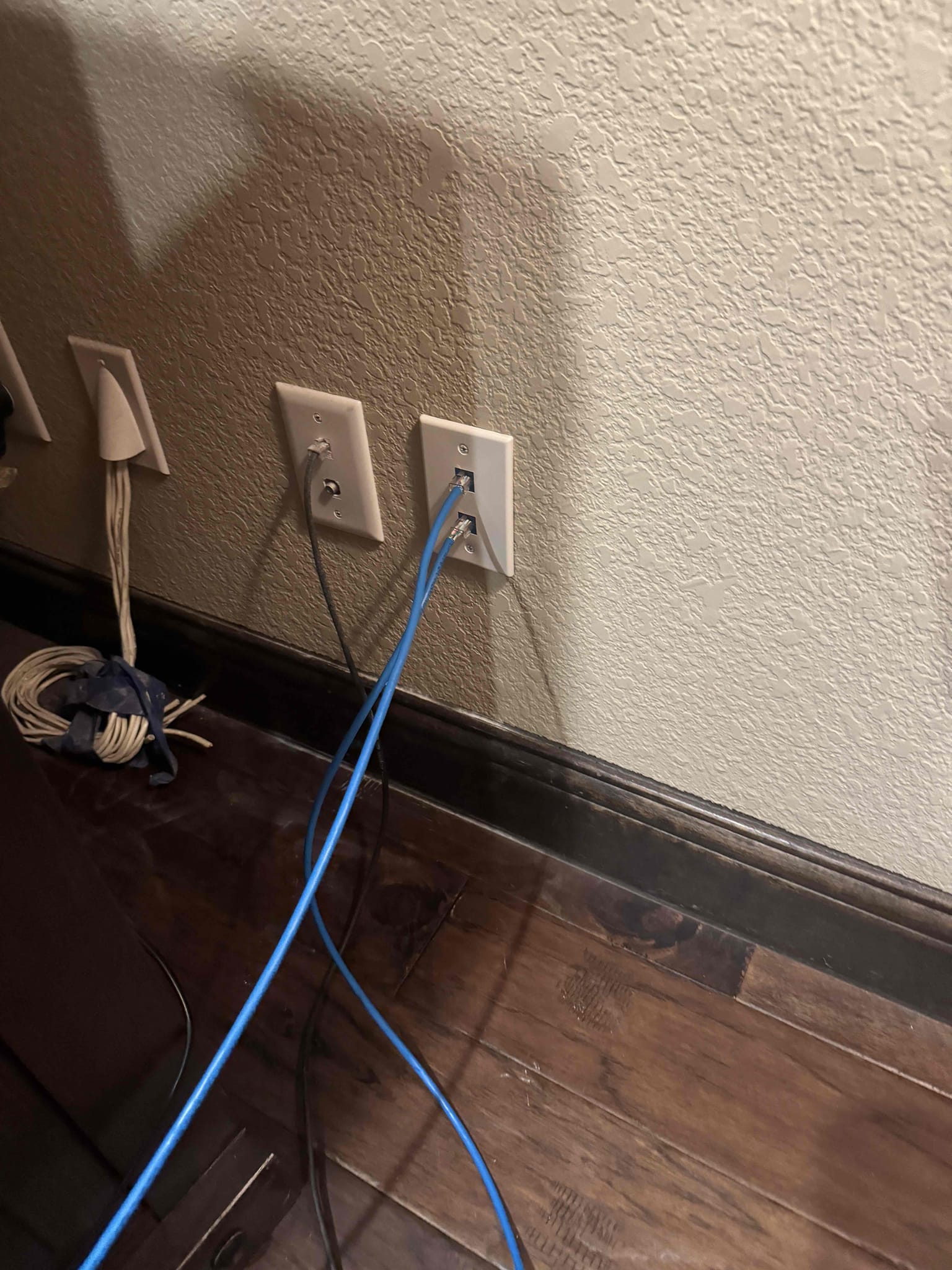 Arrived on the job site. The customer stated that he wanted to add two Ethernet cable lines—one for the master bedroom and one for the work office—with the main double-port connection located behind the living room TV. Also replaced the existing doorbell with a hardwired Ring doorbell and performed a minor troubleshoot to wire the Cat 6 cable to the customer’s connections and plates. Replaced the customer-supplied doorbell chime. Replaced the broken outdoor uplight using the customer’s fixture. Replaced all smoke detectors in the home, a total of eight: four carbon monoxide/smoke combination detectors with sealed 10-year batteries, and four hardwired smoke detectors with sealed 10-year batteries. All smoke detectors include a 10-year warranty. Also replaced two dual-function breakers that were on recall; the customer supplied the breakers and these were the last two needing replacement.

Everything installed today includes a 5-year warranty, except for the smoke detectors, which carry 