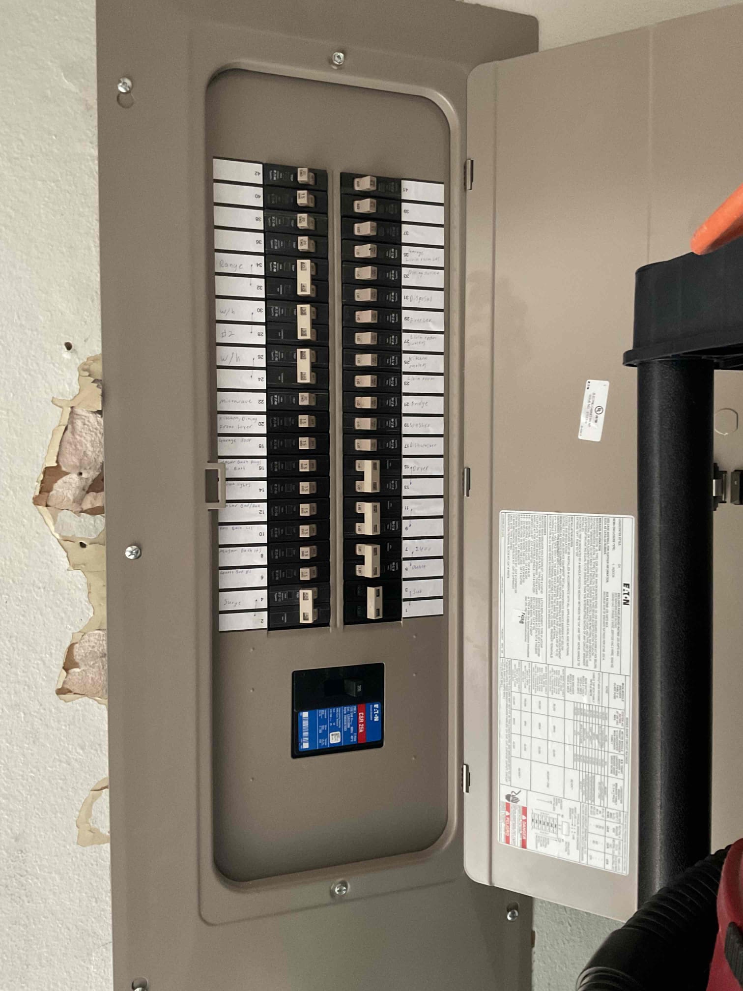 Arrived on the job site. The customer reported that her home was struck by lightning and the fire department had shut off power at the main disconnect outside. I performed a minor troubleshoot to check voltage. After turning on the main disconnect and resetting the breakers, I observed significant dimming and flickering lights throughout the home, along with multiple appliances not operating correctly.

Checked voltage at the main panel and found an imbalance: one leg was reading 124 volts while the other was only reading 24 volts. I contacted Oncore to cut the meter seal and open the meter base. The line side showed the same readings—124 volts on one leg and 24 volts on the other—confirming this is an issue on Oncore’s side.

I informed the customer that no further diagnostic or repair work can be performed until Oncore resolves the voltage issue. Once their line is fixed, we will return to inspect her appliances, outlets, switches, and breaker panel to verify proper voltage balance a