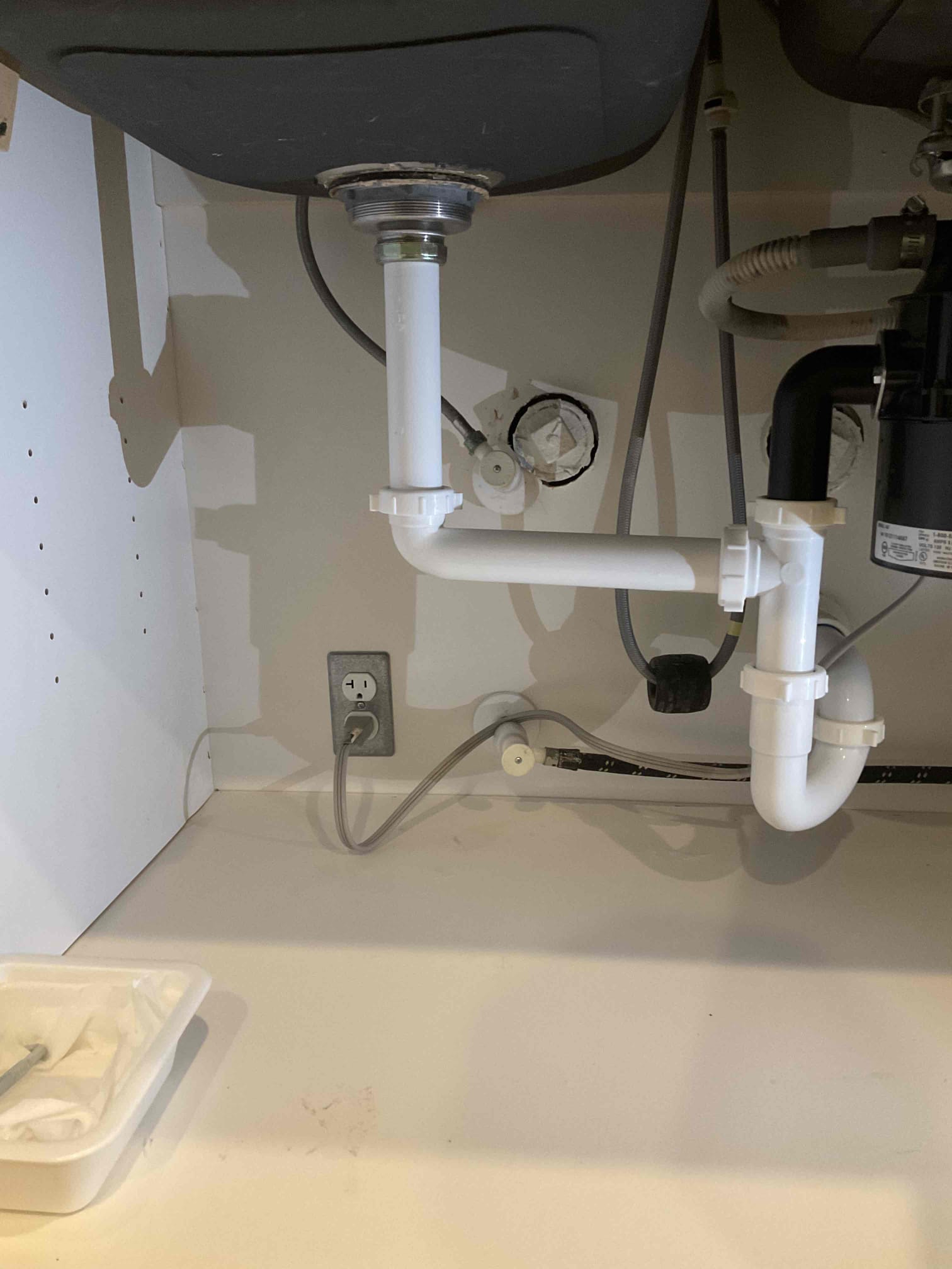 - Replace old basket strainer under kitchen sink w new due to age and condition ( leaking )

- Attempt drain restore on upstairs sons bath due to slow/ no drainage currently ** no warranty on cable **

- Replace shower cartridge in upstairs bath near stairs due to small leak

- cut wall open behind hall bath toilet downstairs around wet spot to visibility check for leak
 ** we are not liable for sheetrock damage or repair **

** 5yr warranty on basket strainer  ** ** no warranty on shower cartridge due to high pressure **

Test it all work no leaks. Cleaned up tools and trash.

On downstairs hall bath, I did not see a leak in the wall however, the wetness kept going further up. I explained to the homeowner further diagnostic will be required.

Also explained the wall needs more demo and dry out so we’re getting restoration out to let homeowner what needs to be done for water damage and rebuild. Did explain that if they see the leak when removing the sheetrock they will let me know and 