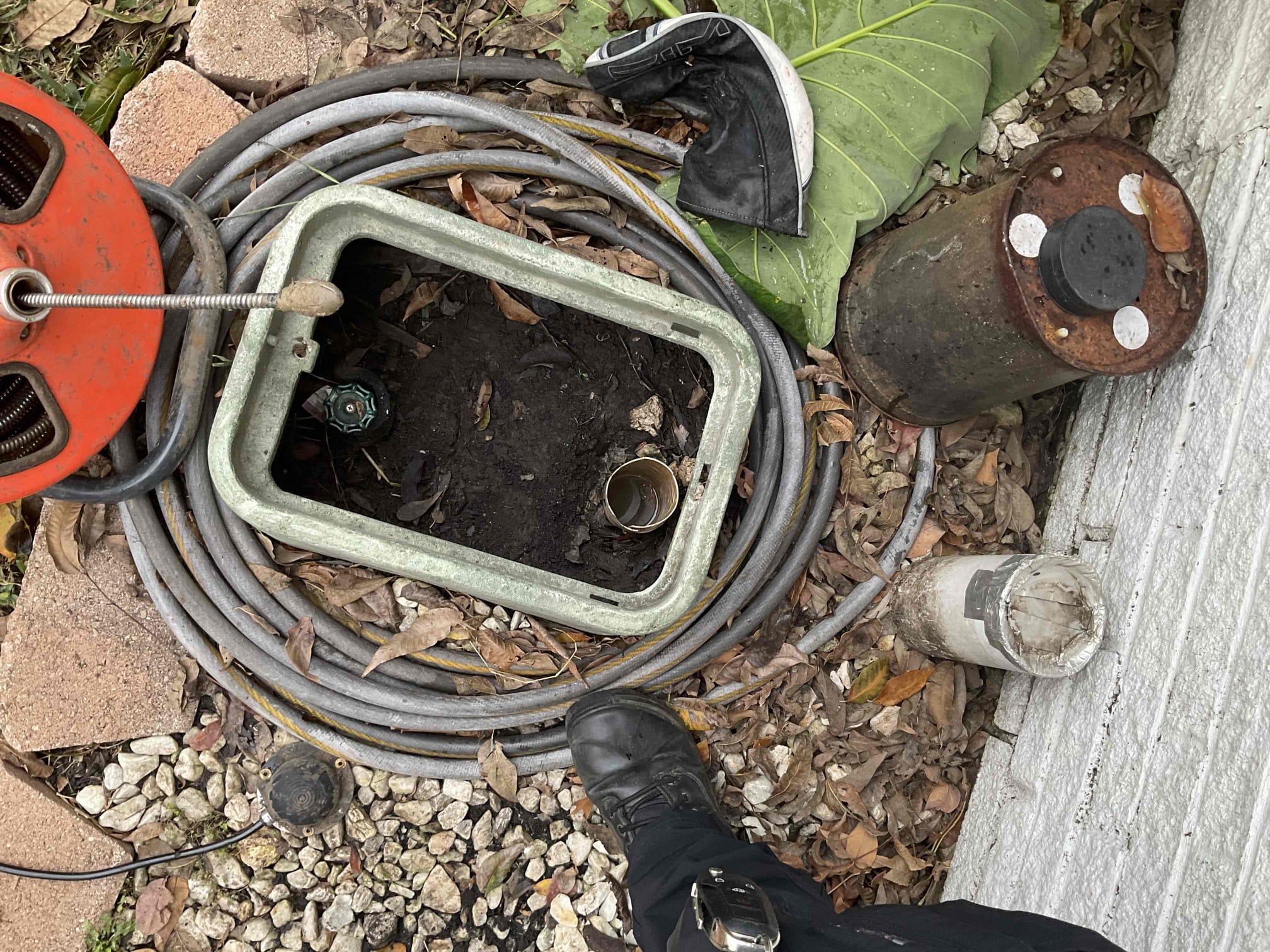 - attempt to restore flow to main sewer due to complete backup outside. 

Was unable to restore flow to drain pulled back mud 3 times. Customer called husband so I could explain what’s going on. I did inform him the water has not and will not drop with a cable. Due to bigger issue in drain.

He needs a camera inspection to figure out what’s going on however he stated he just wanted to water to go down he has someone that will replace it.