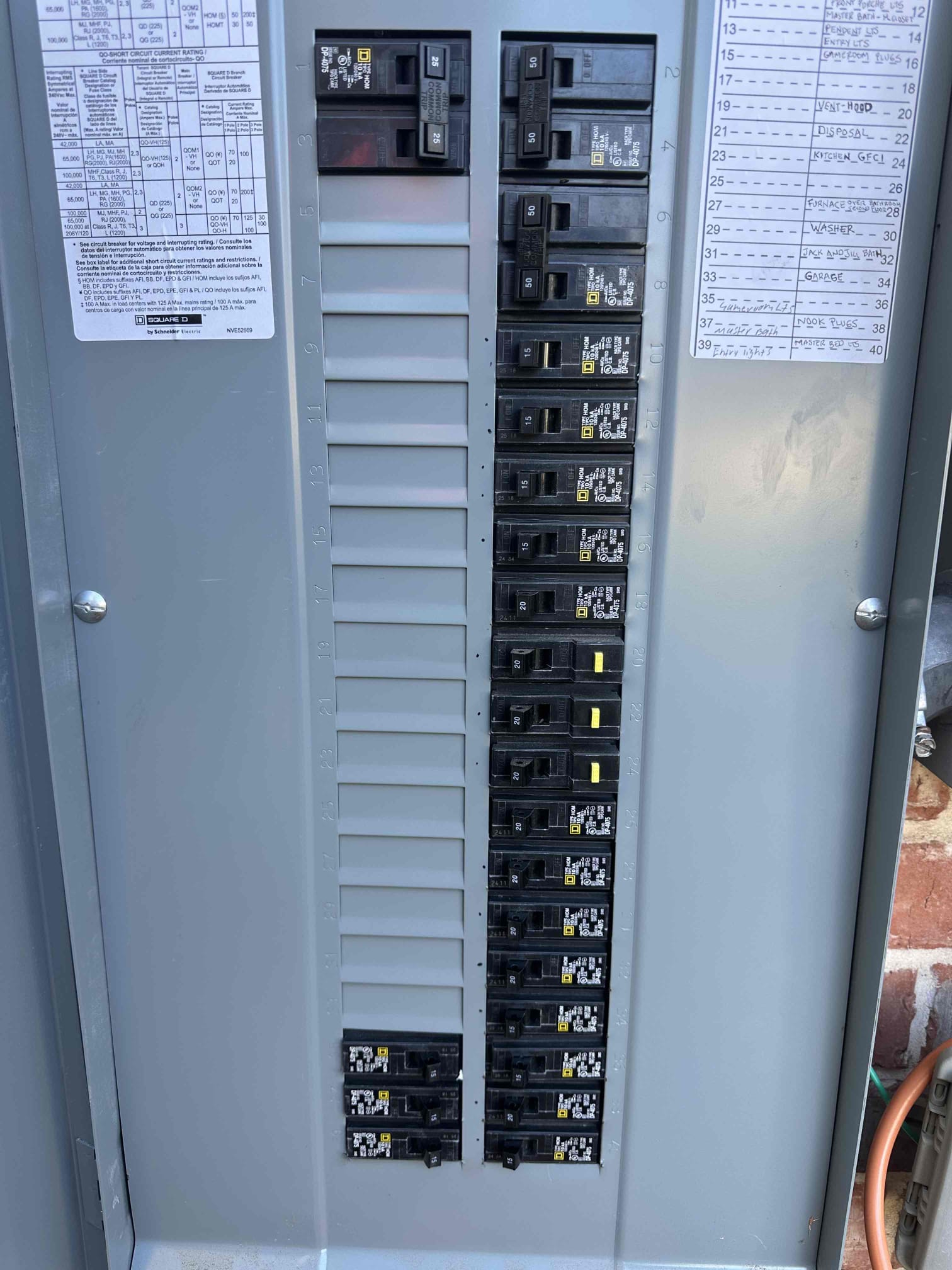 Arrived on the job site, and the customer reported that rodents in the attic had chewed through the air-handler wiring. We will return tomorrow morning to run a new line through the existing PVC-protected junction box on the eave and extend the wiring to the air handler. We will also be replacing a couple of customer-supplied breakers. The customer is fully satisfied with today's visit and understands that there is a five-year warranty on the junction box, all connections, and the new wiring to the furnace. The customer also understands that the breaker connections are covered for five years, but the breakers themselves are not.