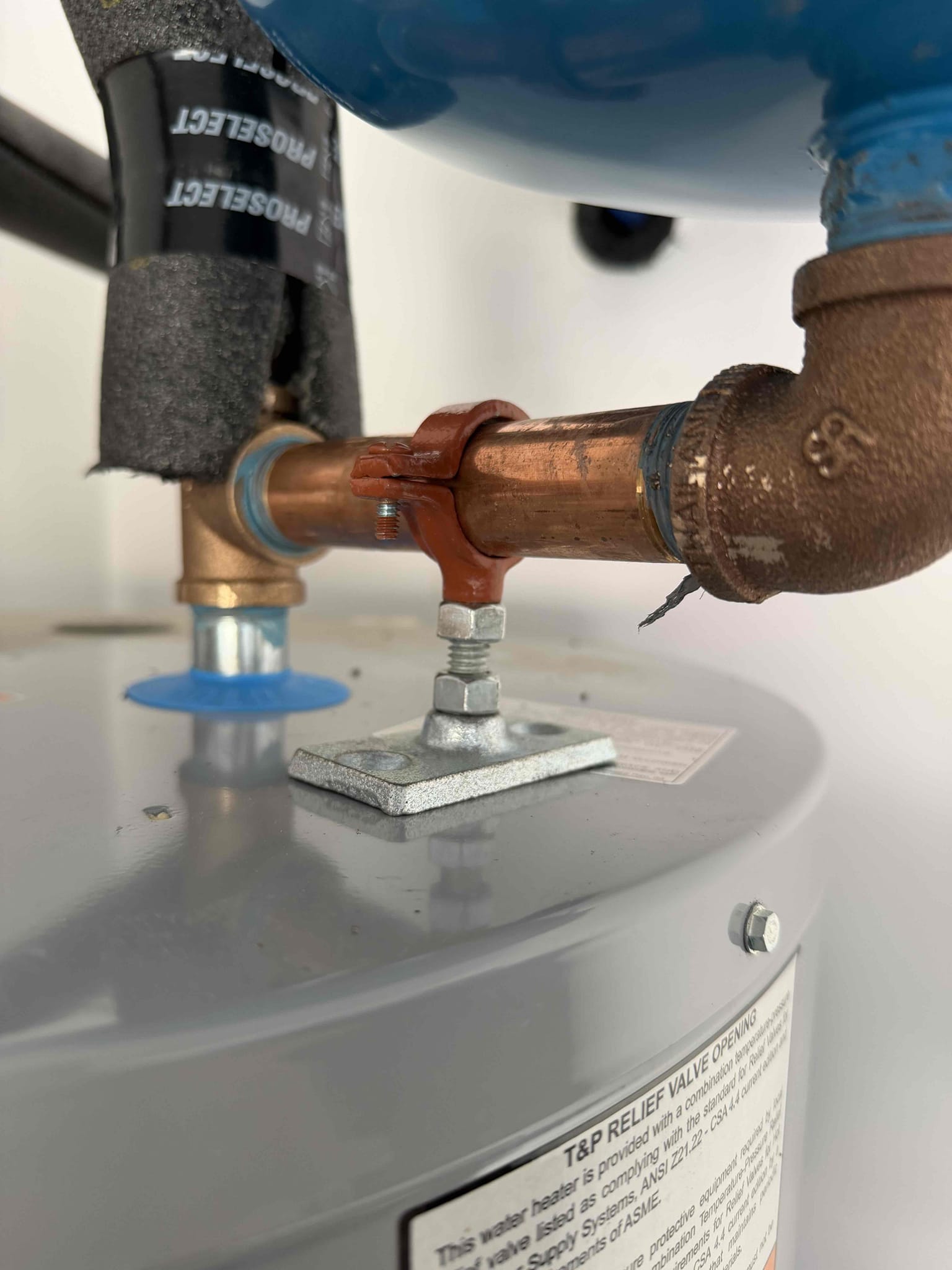 Warranty pictures and expansion tank support 
  Job complete. 