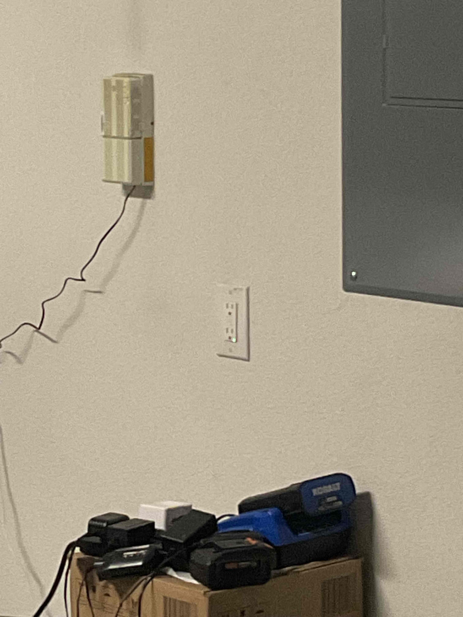 Arrived on the job site, and the customer stated that he had two faulty GFCI outlets as well as non-working Ethernet ports. Upon inspection of the media box, I found that the small black device acting as the Ethernet port hub was burned out and needed to be replaced. After bypassing it and plugging the Ethernet cables directly into the modem, all Ethernet connections worked properly.

I replaced both GFCI outlets in the garage and the GFCI in the master bathroom. The customer understands that the GFCI replacements come with a five-year warranty. The customer is 100% happy and satisfied with today’s visit.