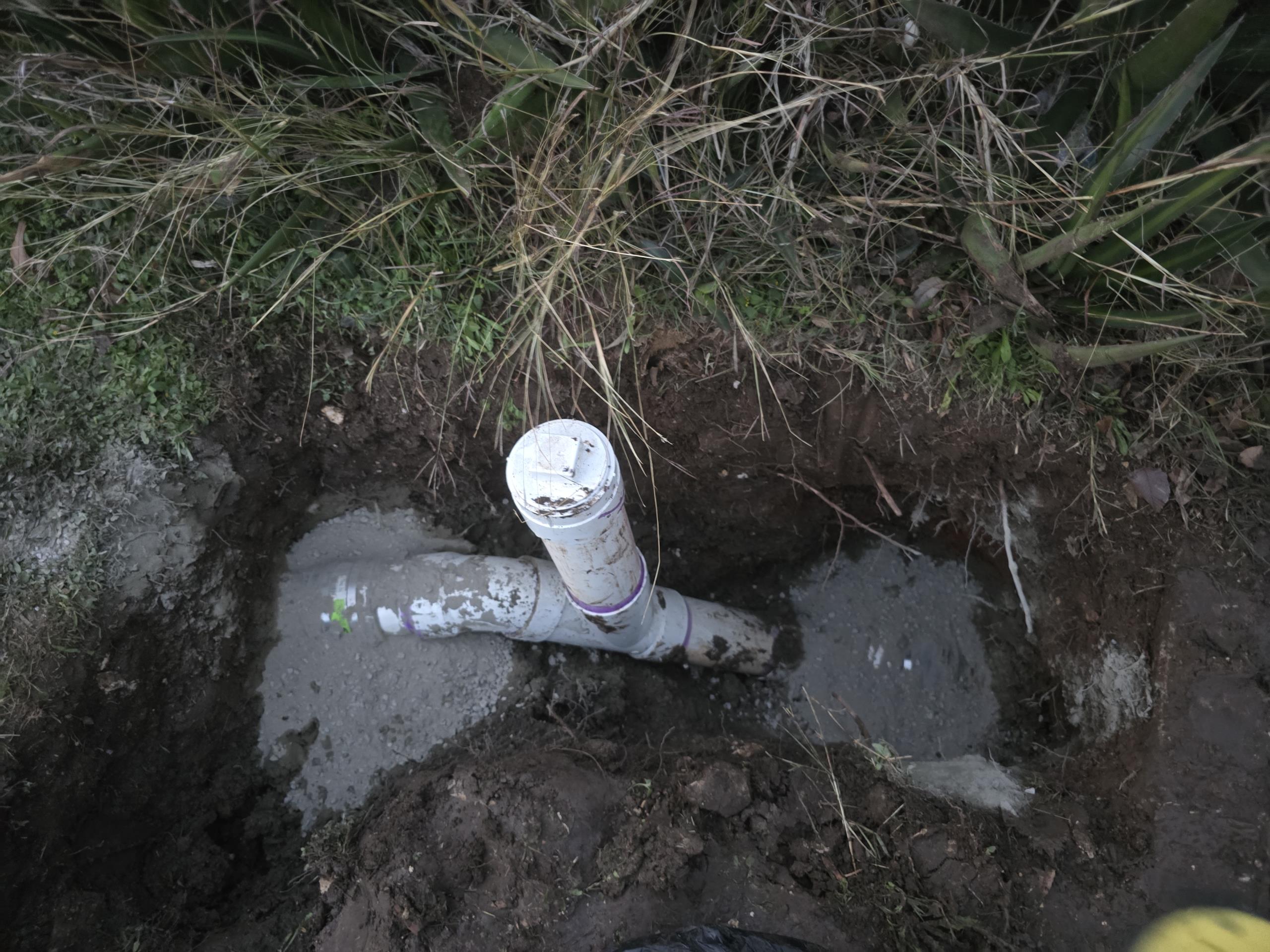 - pull main bath toilet due to complete home stoppage currently.
 - run cable down toilet riser to attempt to restore flow.

** if flange repair is needed price will increase **
- preform camera inspection on main line to check main line for issues / defects.

** estimates will be given for any issues found **
Excavate up to 3’x3’x3’ to gain access to compromised section of sewer piping. Repair broken sewer pipe, install cleanout for future access. Provide city permit and inspection. 5 year warranty on parts and labor. 