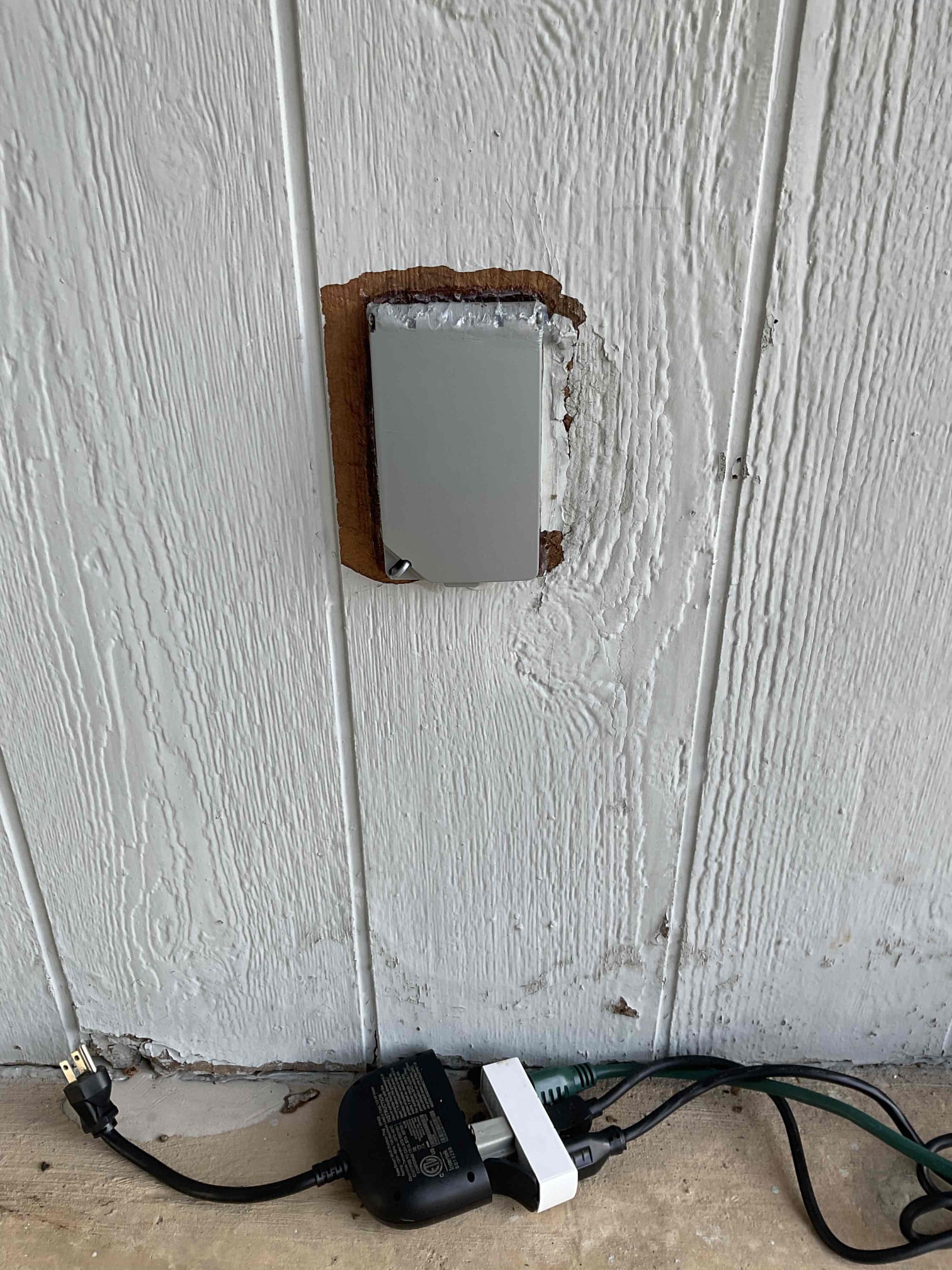 Arrived on the job site and the customer explained that the exterior outlet was not holding the cord securely—the prongs kept coming loose. I replaced the outlet and installed a new weatherproof flat cover. I also performed a full safety evaluation and reviewed the findings with the customer, including recommended upgrades. The customer respectfully declined having any additional solutions written up for today. He is 100% satisfied with the visit and understands that the outlet and cover come with a 5-year warranty.