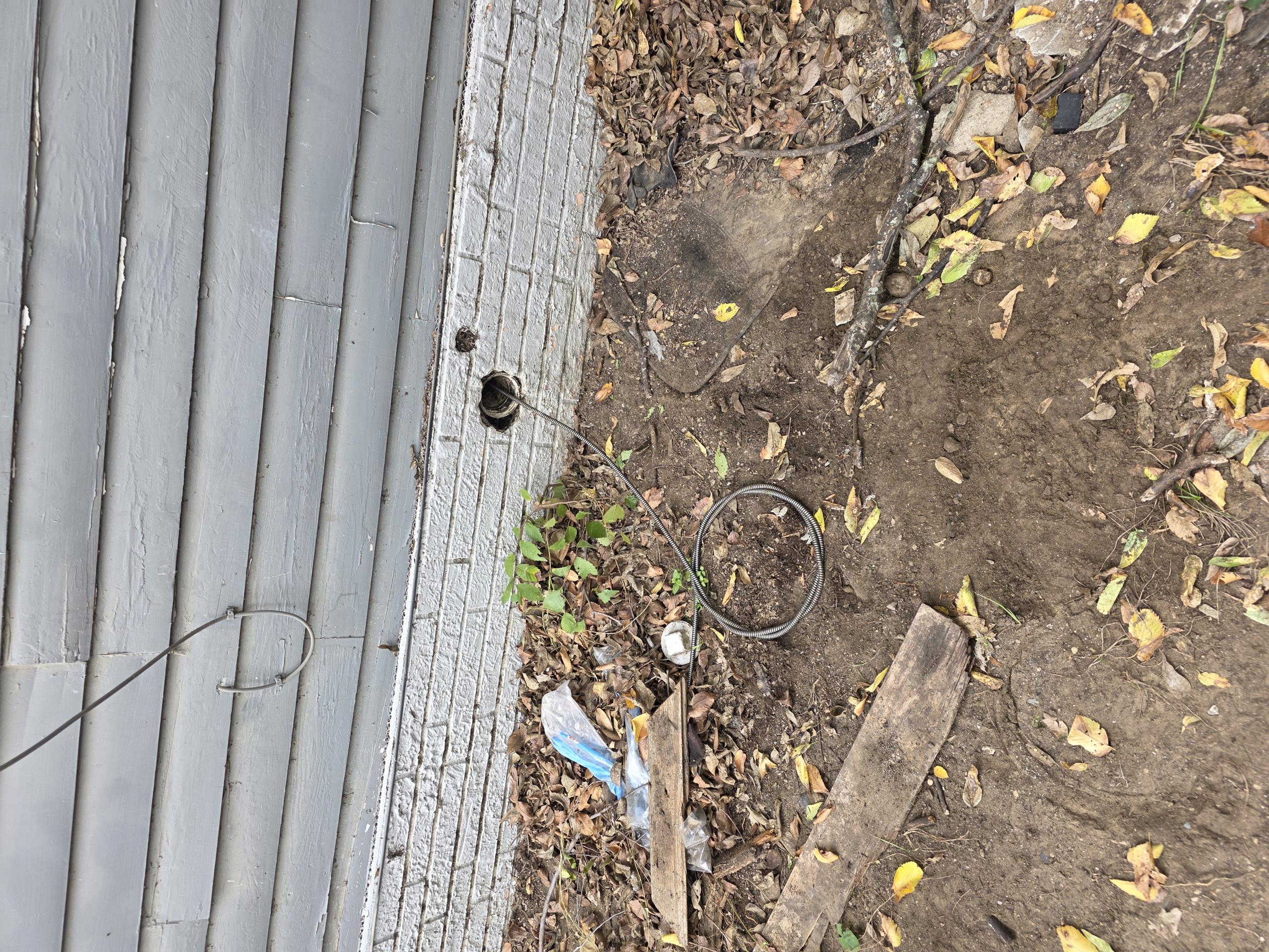 Attempted to restore flow to drain from wall cleanout on side of home. Due ro pipes being in very condition the cable of the machine got stuck and snapped off. Advised customer about needing repairs and gave estimate for camera inspection. No further work authorized at this time. 