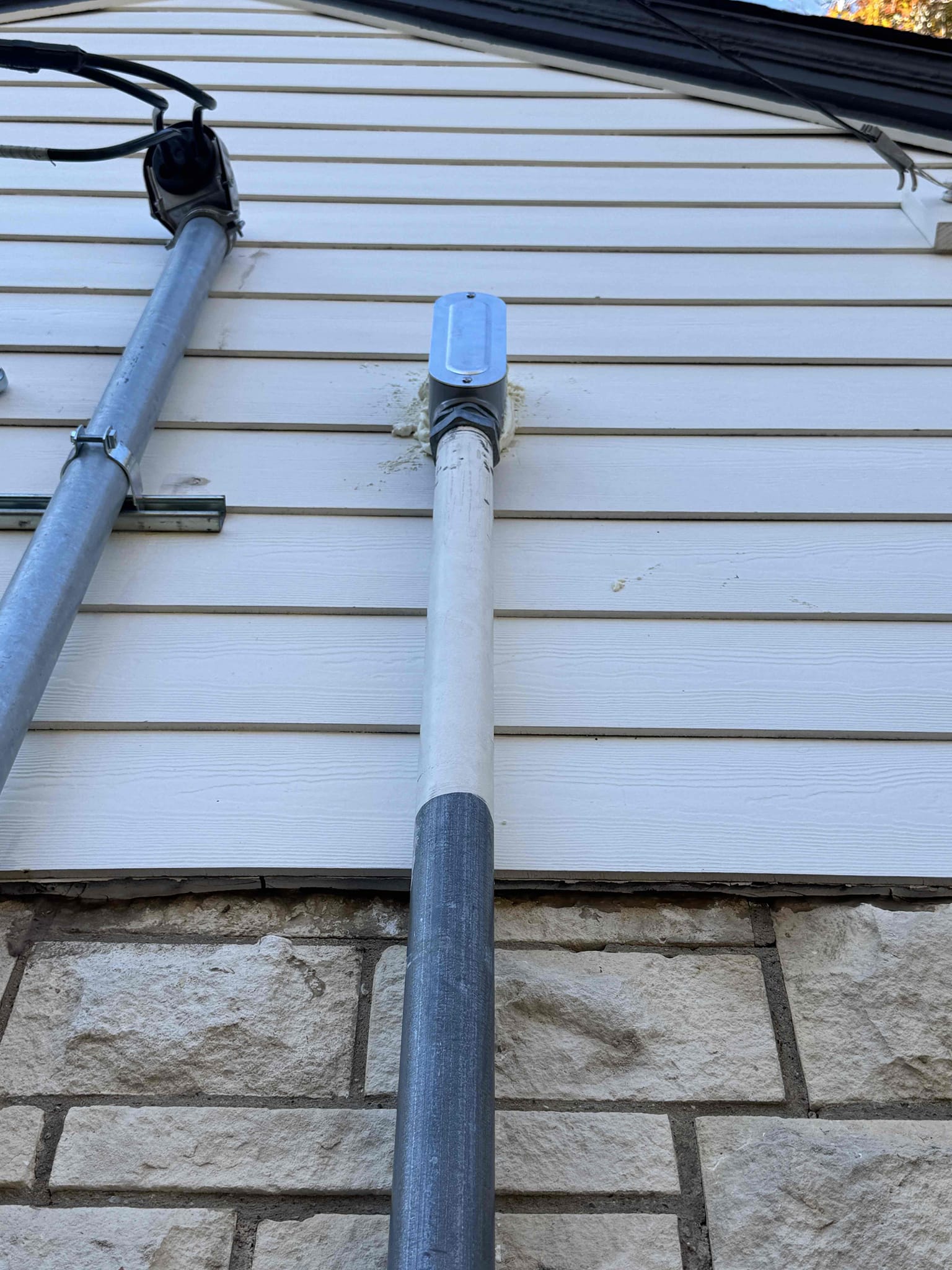 Arrived at warranty to discover that the water entering panel is from the old 2” conduit entering the top of panel. We are scheduled to scheduled  Monday morning to replace the old conduit and all part to make it weatherproof and repair any damaged items inside the panel.