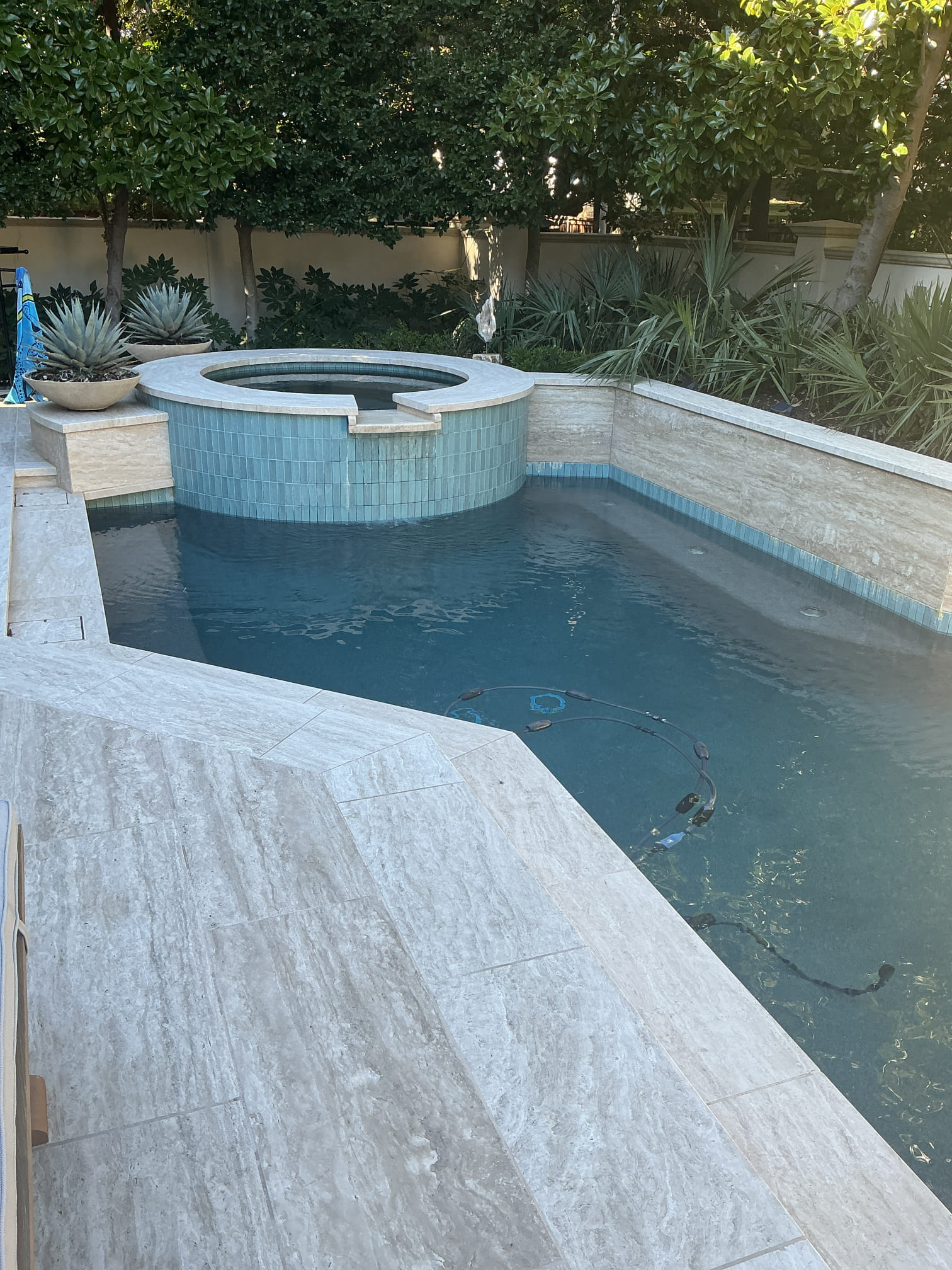 Replaced gfci in the backyard beside pool equipment coming out of control panel that was controlling pool lights due to it tripping. Found that the gfci was not sealed properly and tripping before 60ms but also found a couple of bad pool lights out of 7 or 8. Explained I can troubleshoot and go through circuit and find why it is tripping but also explained that it is most likely a bad light and that there are multiple boxes to go through and troubleshoot. Customer wants to get her pool lady out to see if she can just replace the lights and then see if it keeps happening. Explained the gfci is tripping for a reason and is doing its job and if we come back we will automatically go straight to troubleshooting. Explained to customer we do not work on control panel for sump pump. 