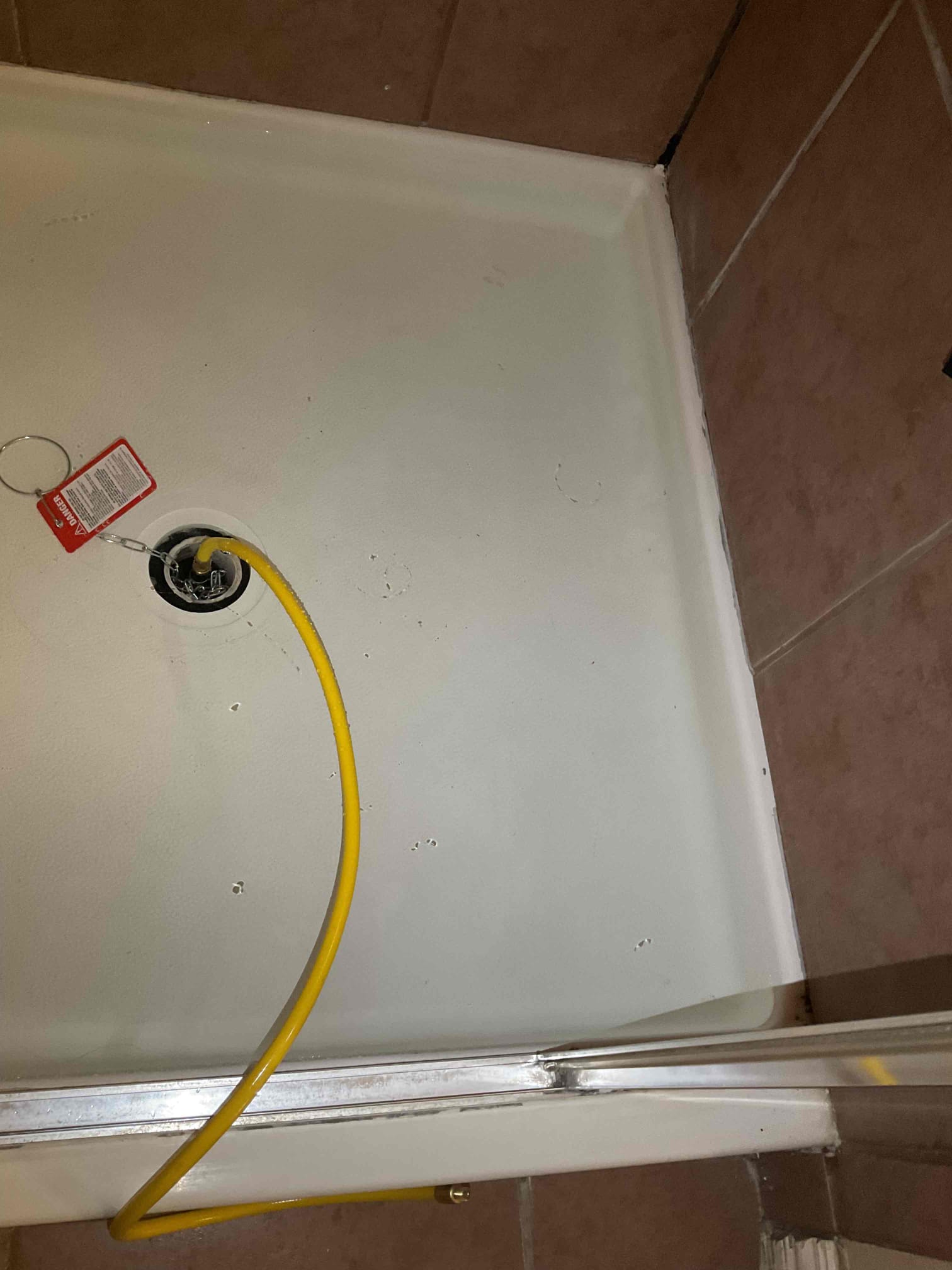 - remove face plate for main bath shower valve and look into wall to try to figure out what is causing the leak

Was unable to remove faceplate so I let customer know we could cut a hole behind valve however we are not liable for drywall damage or repair 

Preform shower pan test on main bath shower due to potential leak on one piece pan.

** if test fails pricing will be given for repairs needed **

Will return 2 to 5 tomorrow to perform shower pan test

Performed pan test also tested drain No leaks occurred during the process. Let homeowner know that the seal around the shower itself and around the seat does not look good. That is most likely the issue if not the seat itself.

She will need to contact the tile guy to do that work.