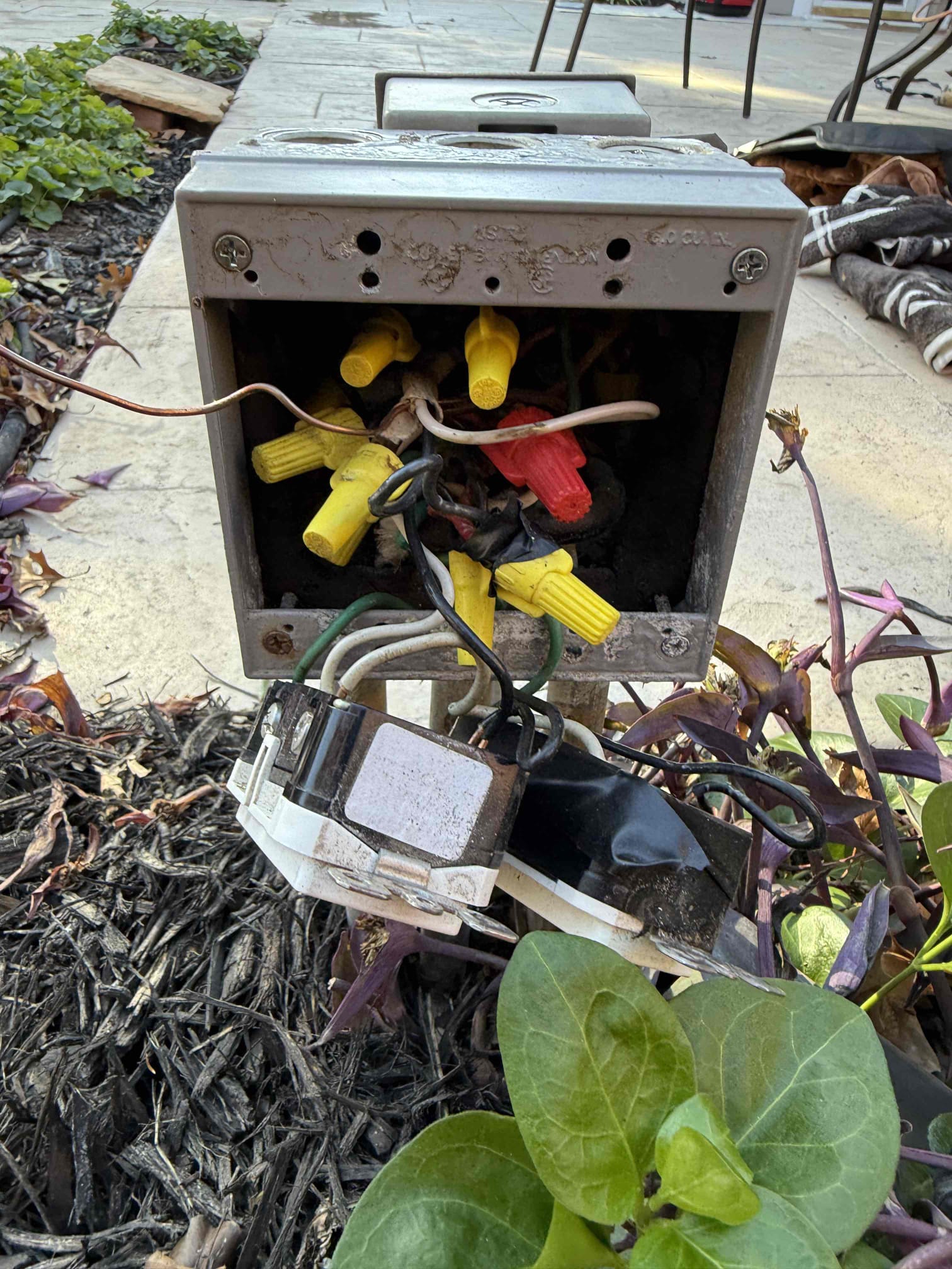 Disclaimer- tested pool equipment with the freeze guard, and had power going to freeze guard. Customer wanted to connect extra purple wire to switch and see if it’s what controls the waterfall. Explained we don’t know where the wire goes and if we connect it and it damages anything, we will not be responsible for it. The only way to know for sure is by redoing all the connections. We will not be responsible for anything. Customer was having issue with waterfall cutting on and off and realize that it wasn’t cutting on at all especially with the freeze guard. Found a trip breaker controlling the pool motor for the freeze guard for the waterfall and reset and had 240 at the panel. Was receiving 120 V on both wires at the freeze guard but not 240 V together meaning there was an issue in one of the junction boxes. Explain to customer the only way that I will be able to fix the situation is by going through the junction boxes and redoing all the connections and figuring out exactly what circ