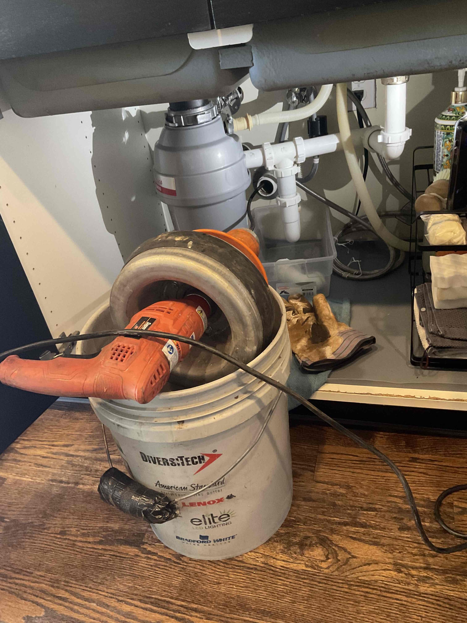 - remove trap under kitchen sink and run sink cable into drain.

- unsweat cold side washing machine valve , clean copper and install adapter and new threaded valve. Due to age and condition of current.

Tested all work no leaks showed homeowner and she is satisfied 

** 5yr warranty **